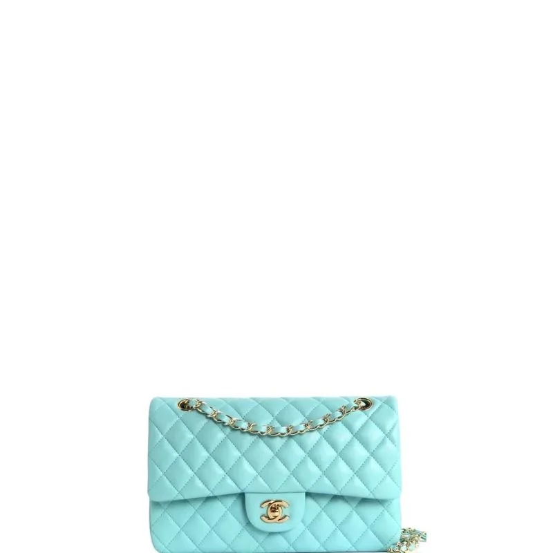 Lambskin Classic Flap Bag - Jumbo 26 Fresh Spring Blue
