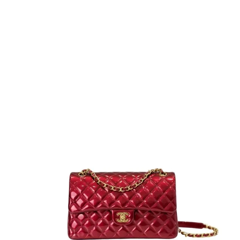 Classic Flap Bag Patent Leather Cherry Red
