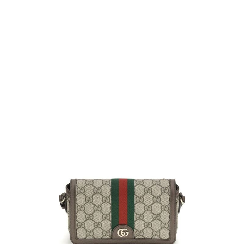 Ophidia Mini Shoulder Bag Brown