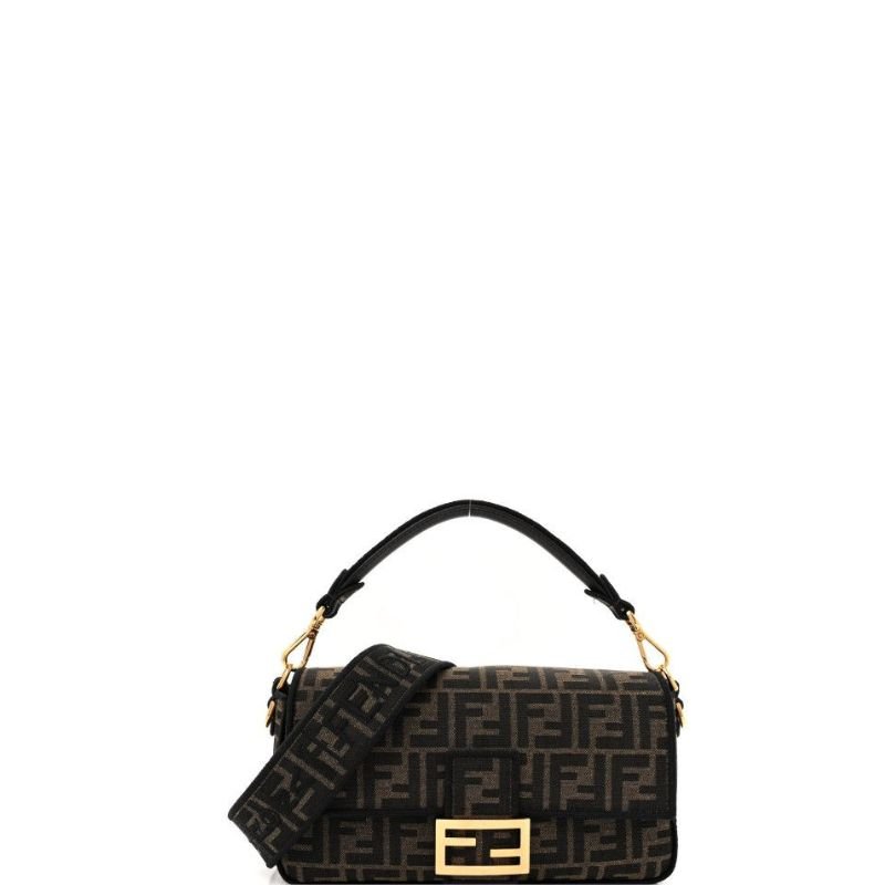 Baguette Jacquard FF Fabric Bag