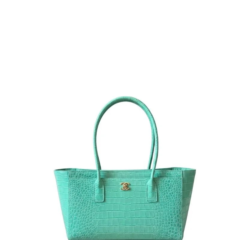 Cerf CC Tote Shopping Bag Green Turquoise Croc