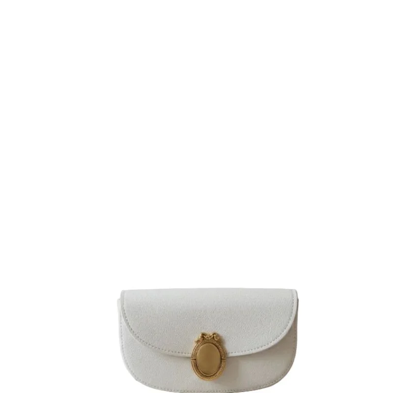 Médaillon Small Flap Bag White