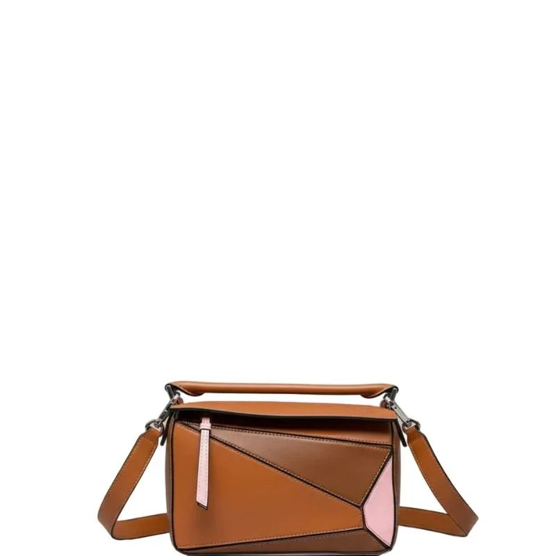 Puzzle Edge Bag Ginger/Pink