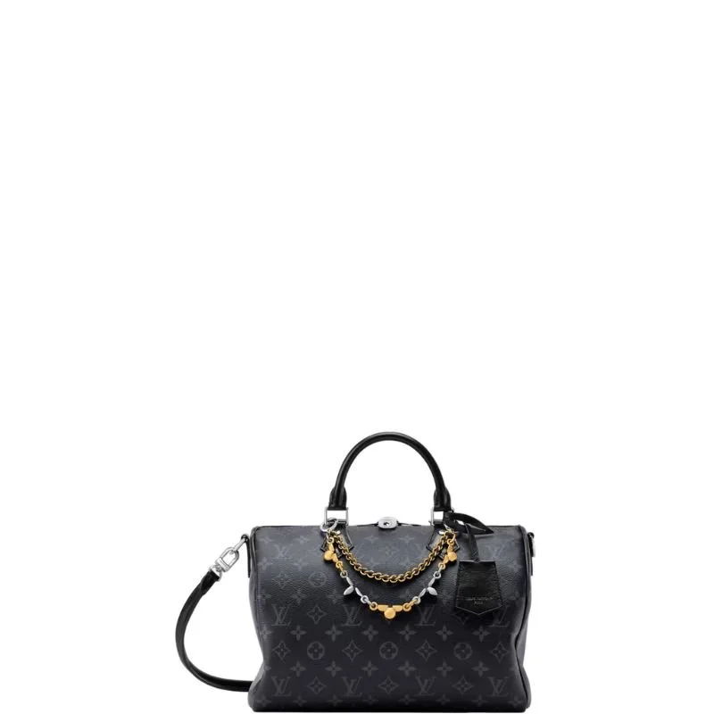 Speedy Monogram 30 Pillow Bag Black