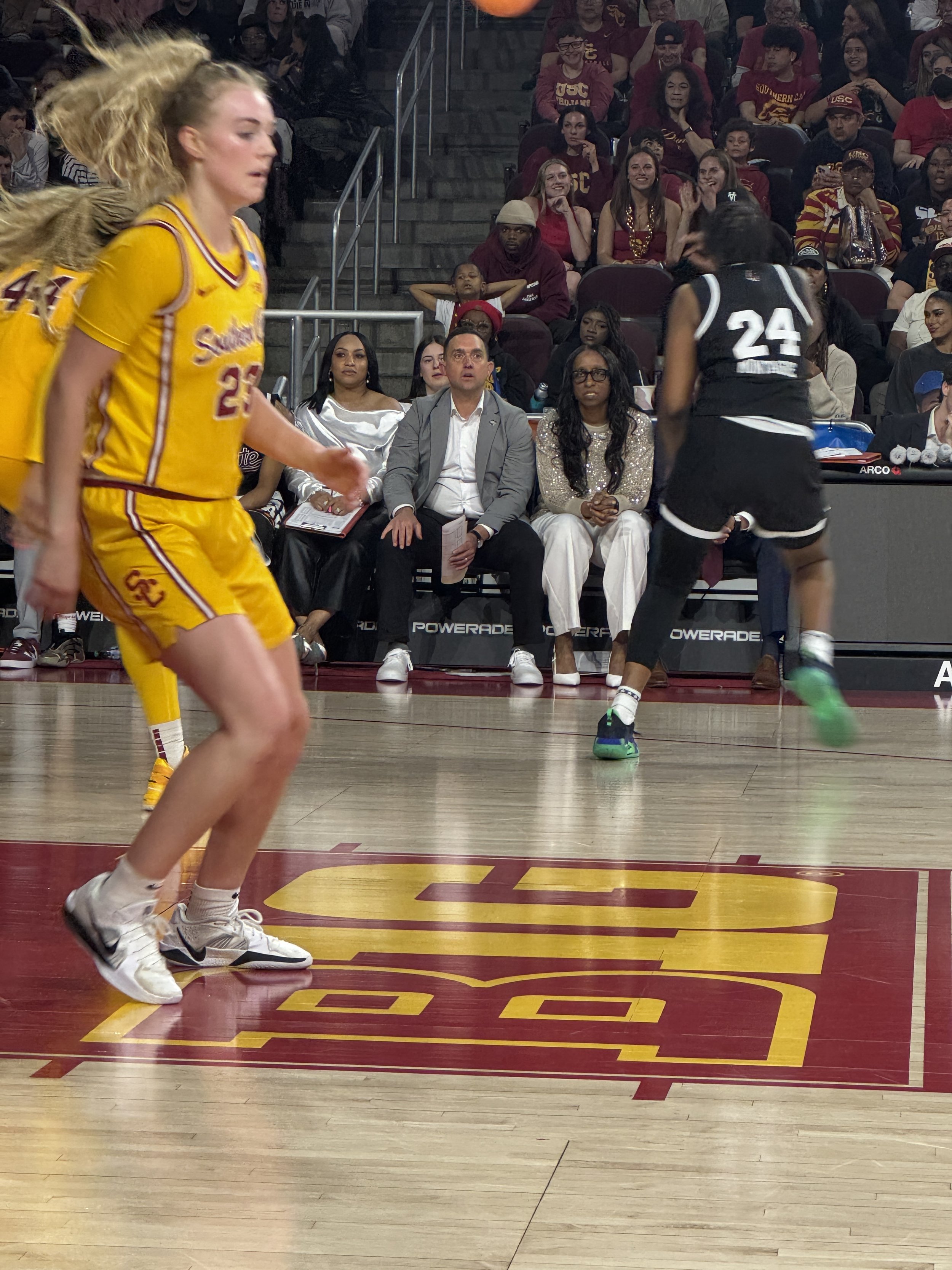 Avery Howell playing defense during game