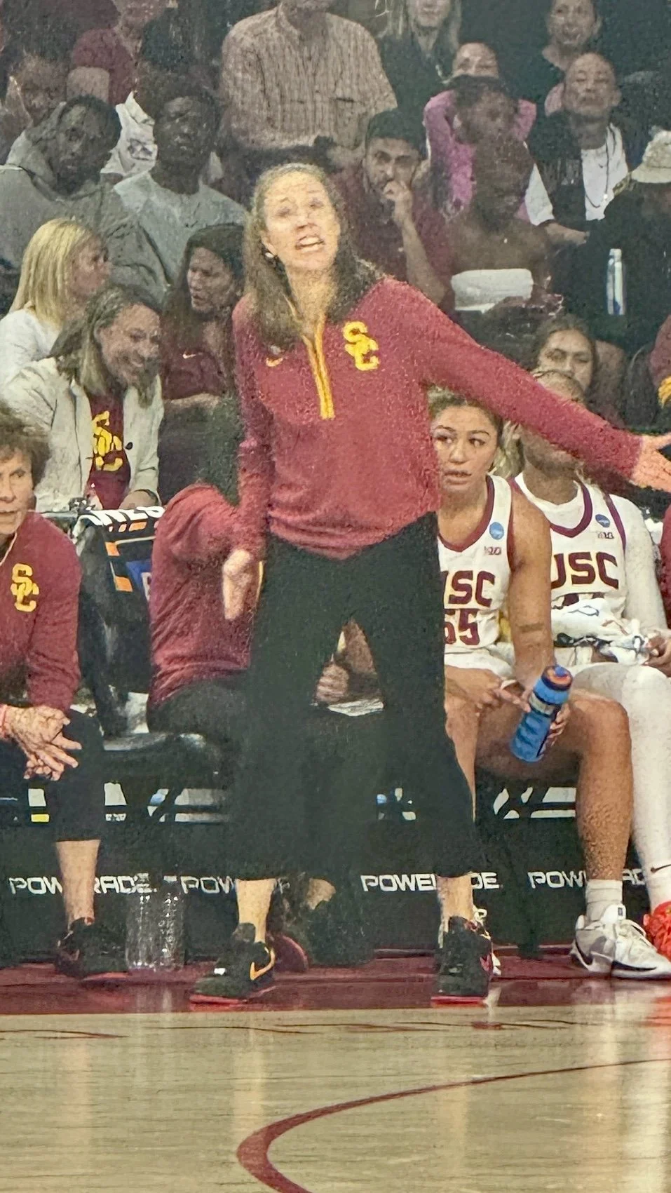 coach Gottlieb coaching from the sideline