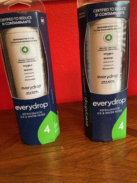  Refrigerator Water Filters  Name: Mark Erickson Item Description: 2 New, #4 Everydrop Refrigerator Ice Water Filters.
Got a new refrigerator that takes a different filter. Asking Price: 0 Price Negotiation: Firm Price Phone: (810) 407-1768 Texts Onl