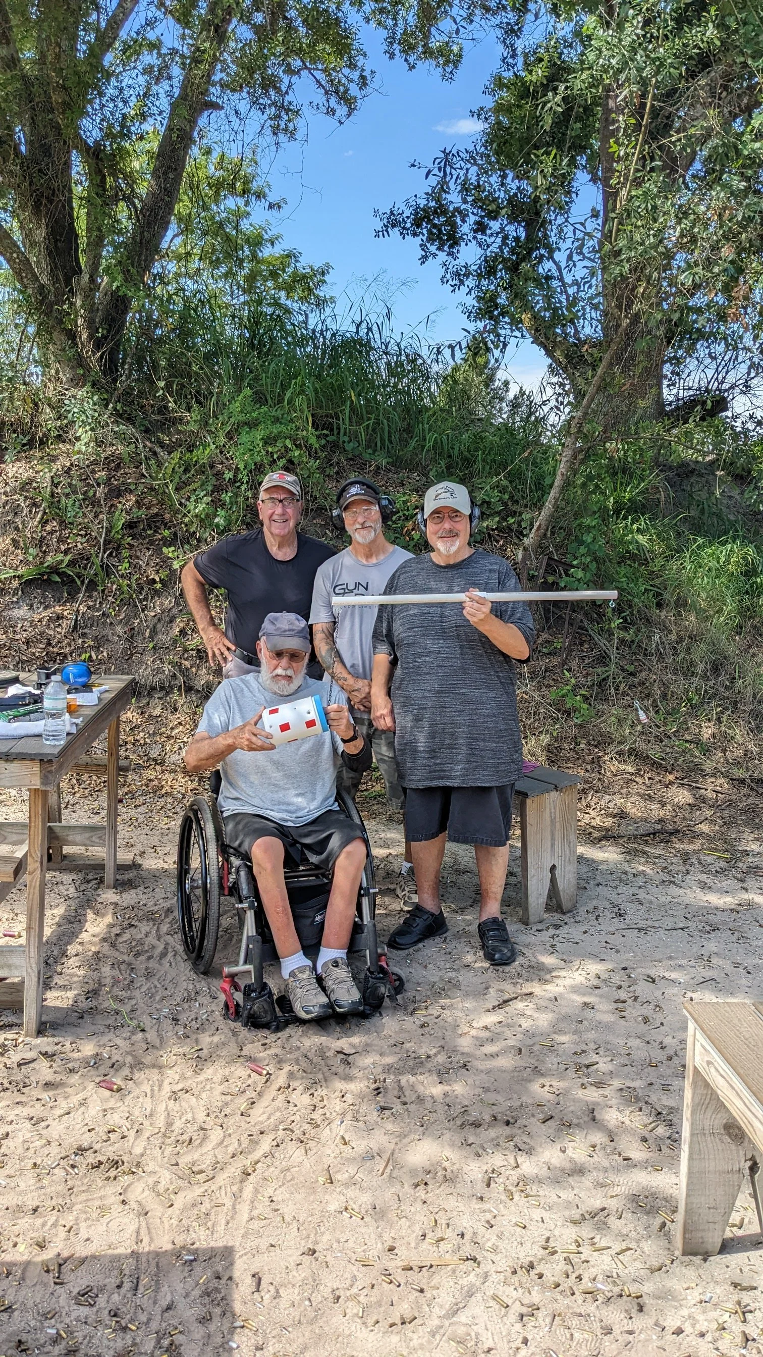 6-5-2026:  Four shooters hit following complex rules:
Frank Savino, a red stripe member WHO MIRACULOUSLY HIT THE TINY TINY TINY BOTTLE
Chris Finne, who had to hit a red stripe on the big bottle.
Bill Murphy, who not on any list could hit the bottle a