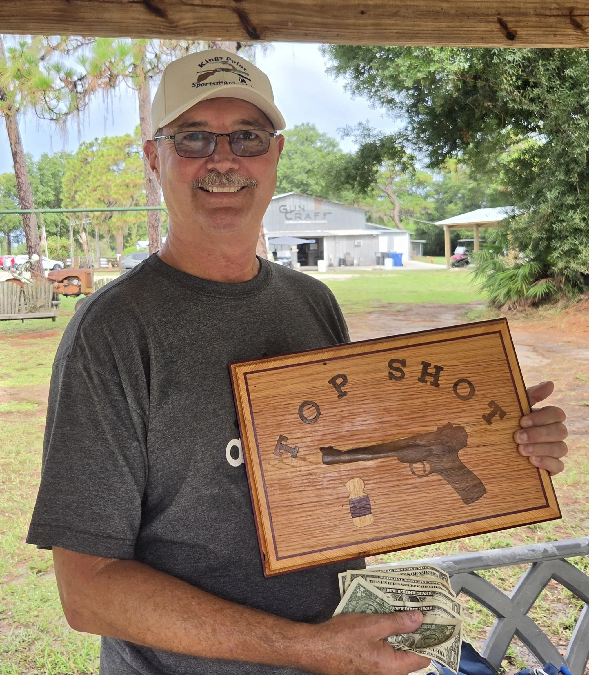7-17-2026:  7 Participants today, including 1 Red Bander. Paul Novotny, and Mike McClintic hit the bottle in the first round and caused a shoot off. Paul Novotny hit the red band on the bottle in the 5th round to avoid a tie and claimed all the remai
