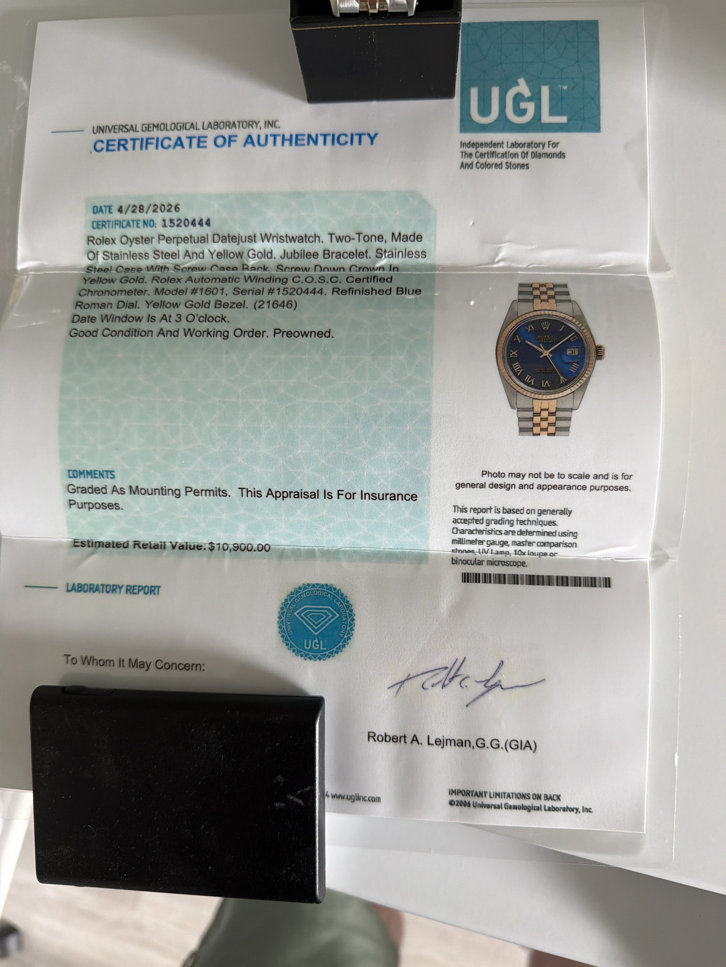  Men’s Rolex watch  Name: Victor Carlson Item Description: Nice watch with paper work Asking Price: 9500 Price Negotiation: Firm Price Phone: (518) 231-7035 Either Calls or Texts  Expires: 8/31