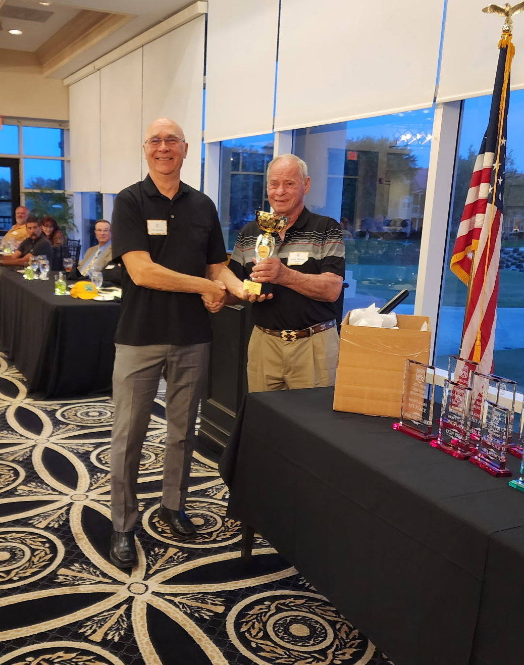 4-4-2026 Tim Goszka presented with the shooting award at the LPRC Championship for 22 rifle bench rest at 100 Yards.