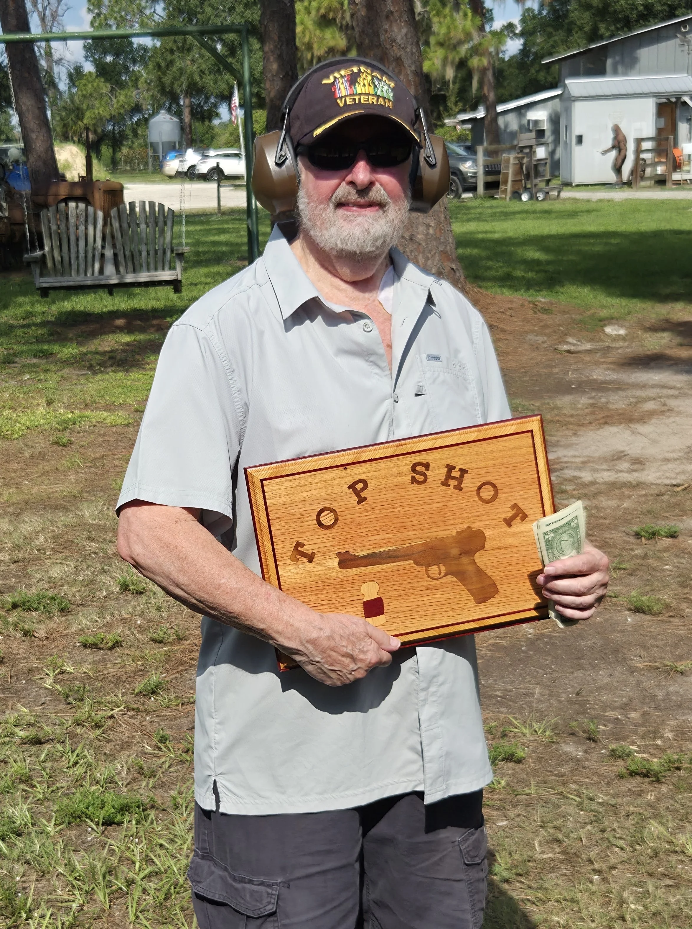 8-14-2026: 12 Participants today included (3) Red Banders. Bob Bellendir (a non Red Bander) was the only shooter to hit the the bottle in the first round and claimed all the Money and Glory. Congratulations Bob!