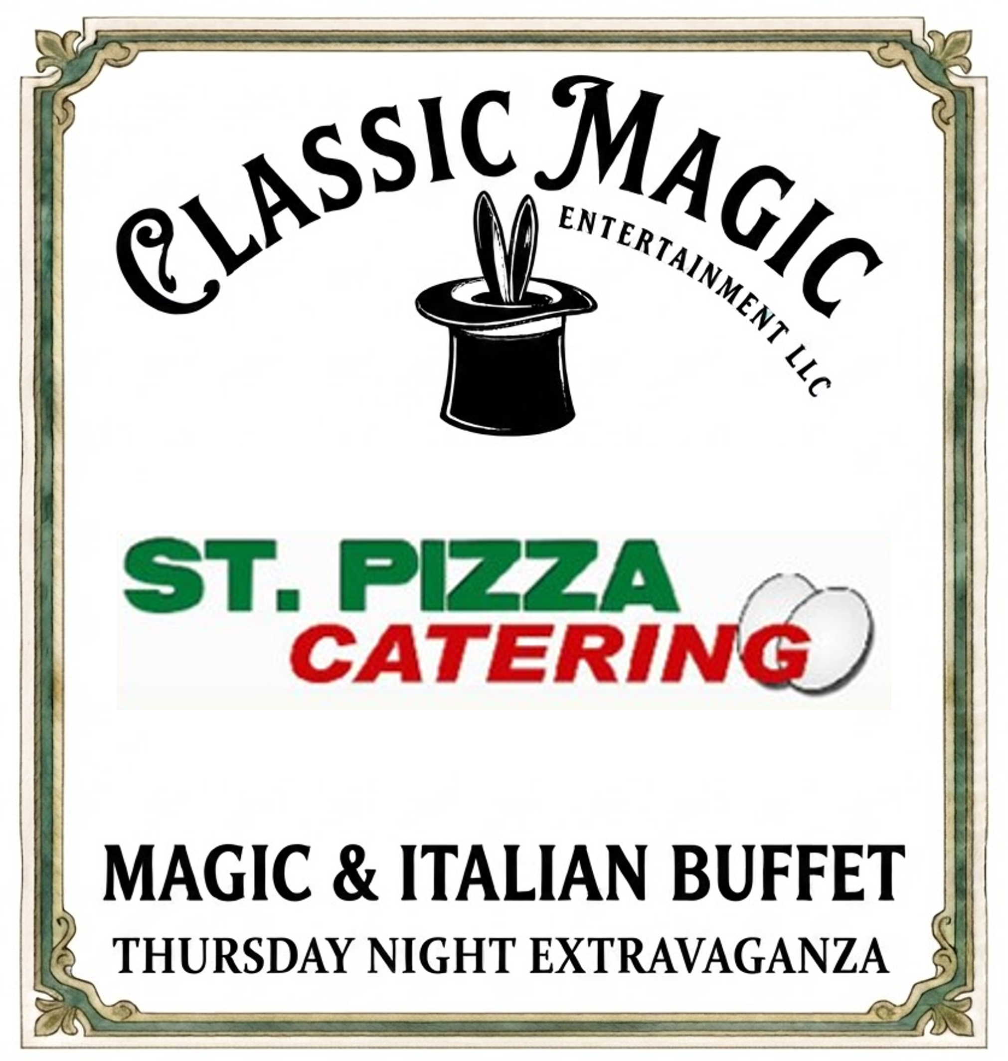 October Dinner & Magic Show Ticket (Includes $1.50 convenience fee for payment processing)