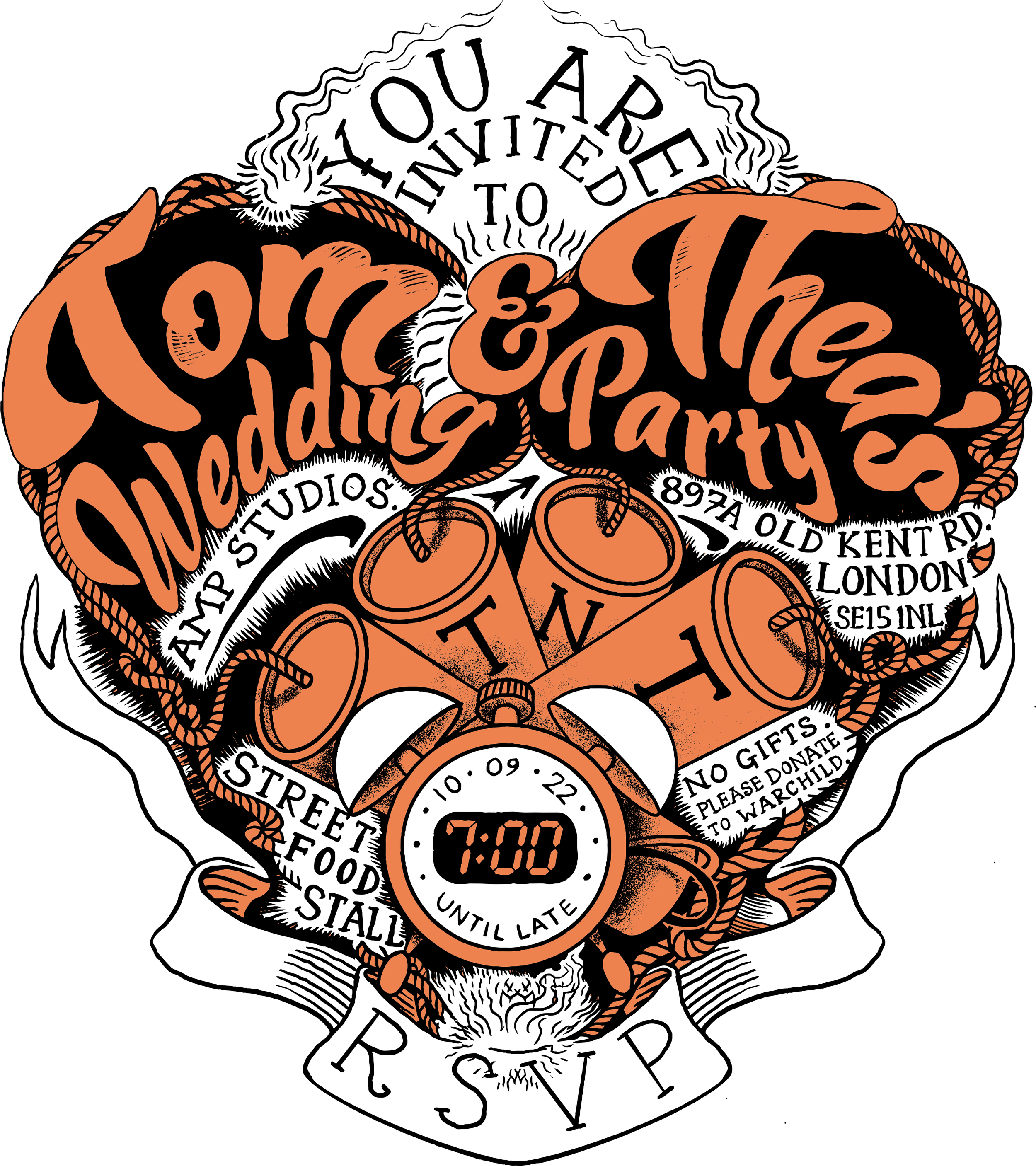 Tom & Thea's Wedding Invitation