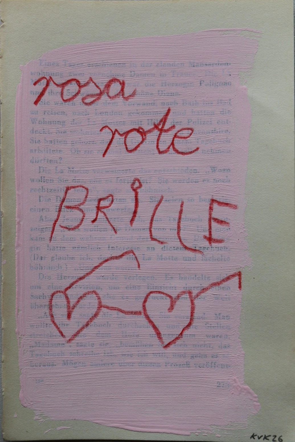 Buchseite "Rosa Rote Brille"