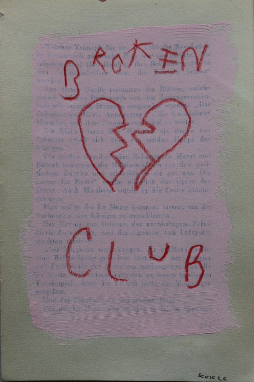Buchseite "Broken Hearts Club"