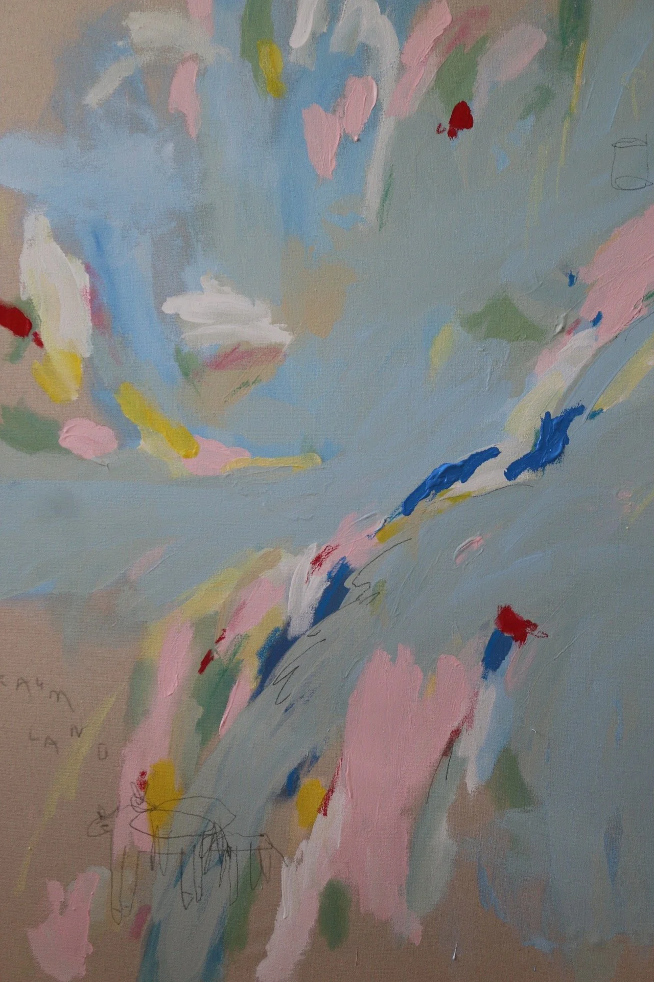 Traumland, 2025, Mixed Media on Canvas, 100  x 100 