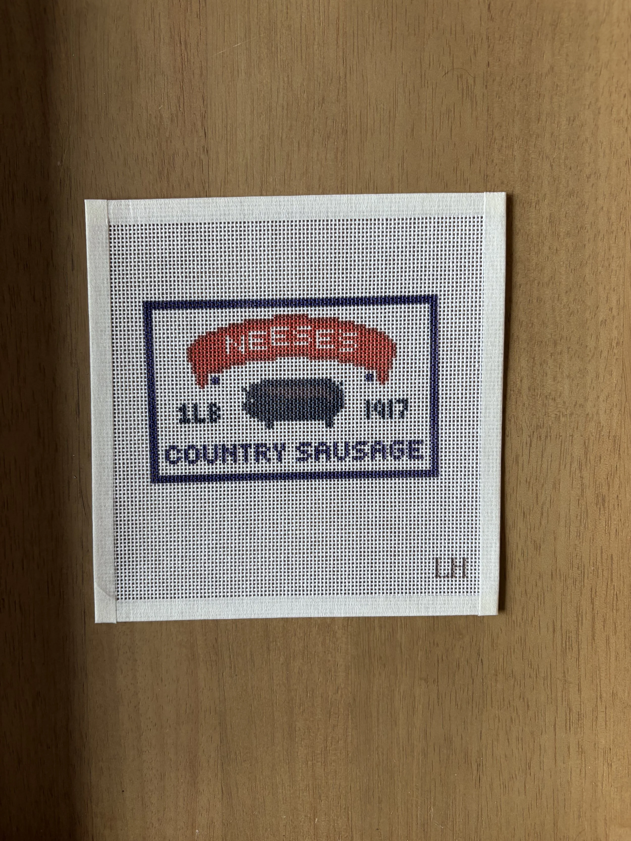 Country Sausage Needlepoint Canvas | 18 Mesh