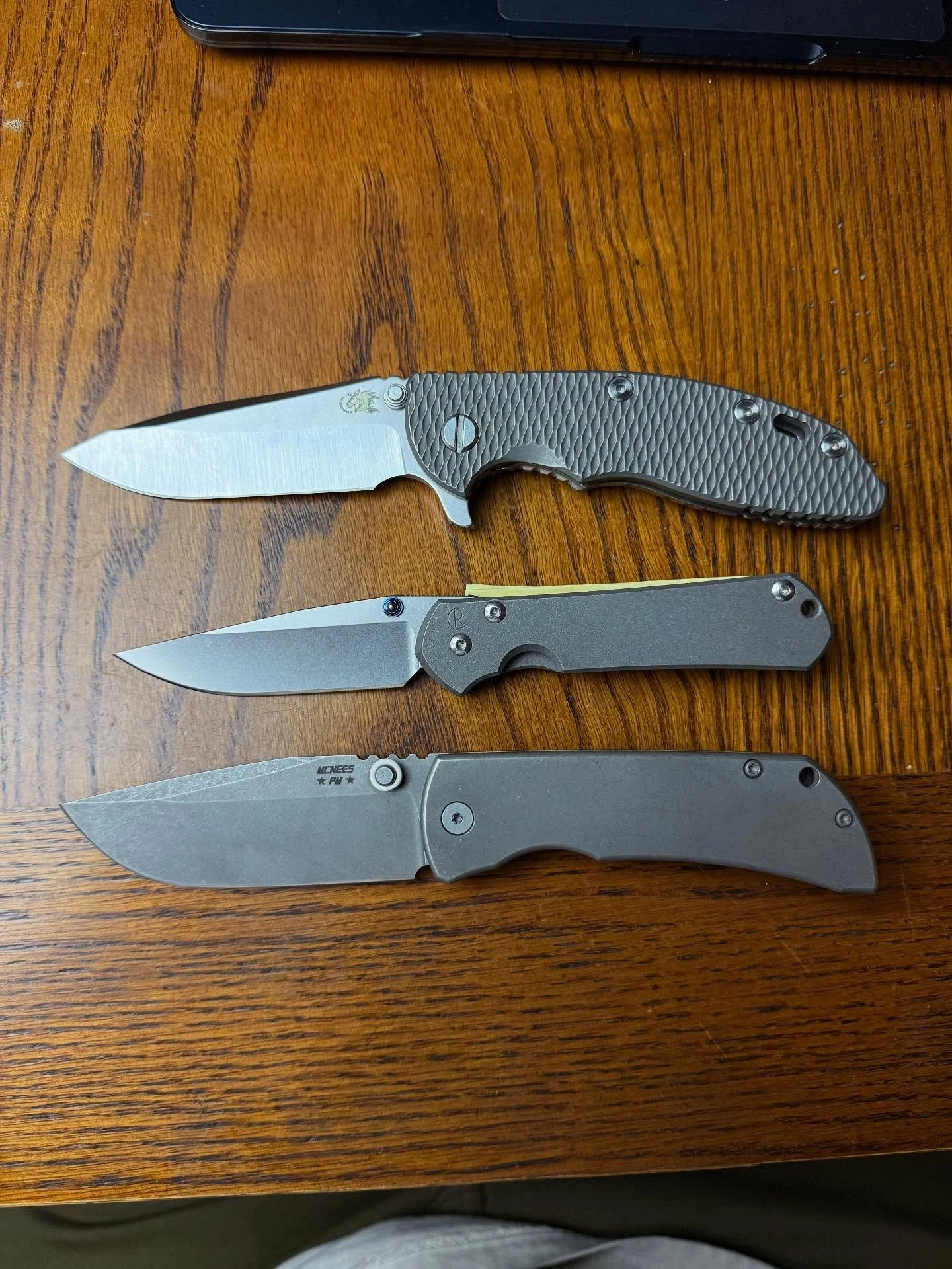 FOR SALE! XM18 $500 Tex ti show scale, blue ti hardware, hollow regrind from BGM. Small Sebenza 31 $365 snail trails galore but perfectly functioning just got it back from CRK for tuning and sharpening. MAC2 GEN2 $450 new snail trails but hard to see