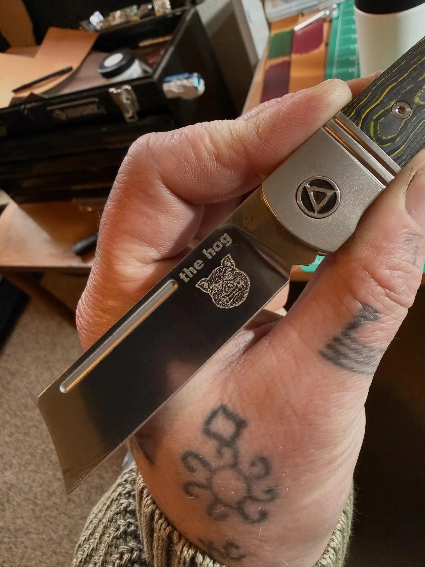 The best leatherworking I&rsquo;ve ever used, the Hedgehog AKA The Hog. If you want something laser engraved hit me up. I&rsquo;ll do it cheap.