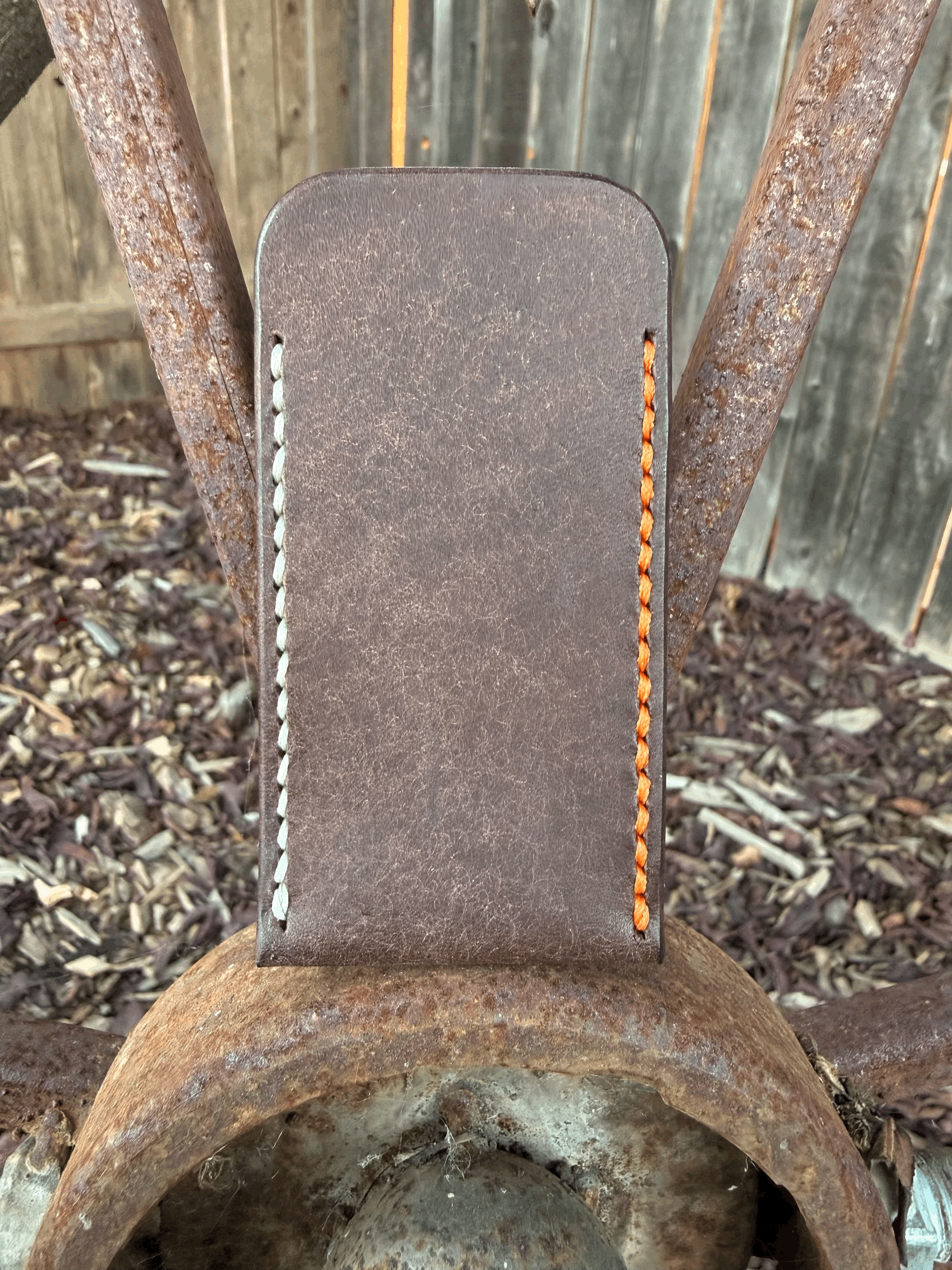 Brown with Orange/White Slip