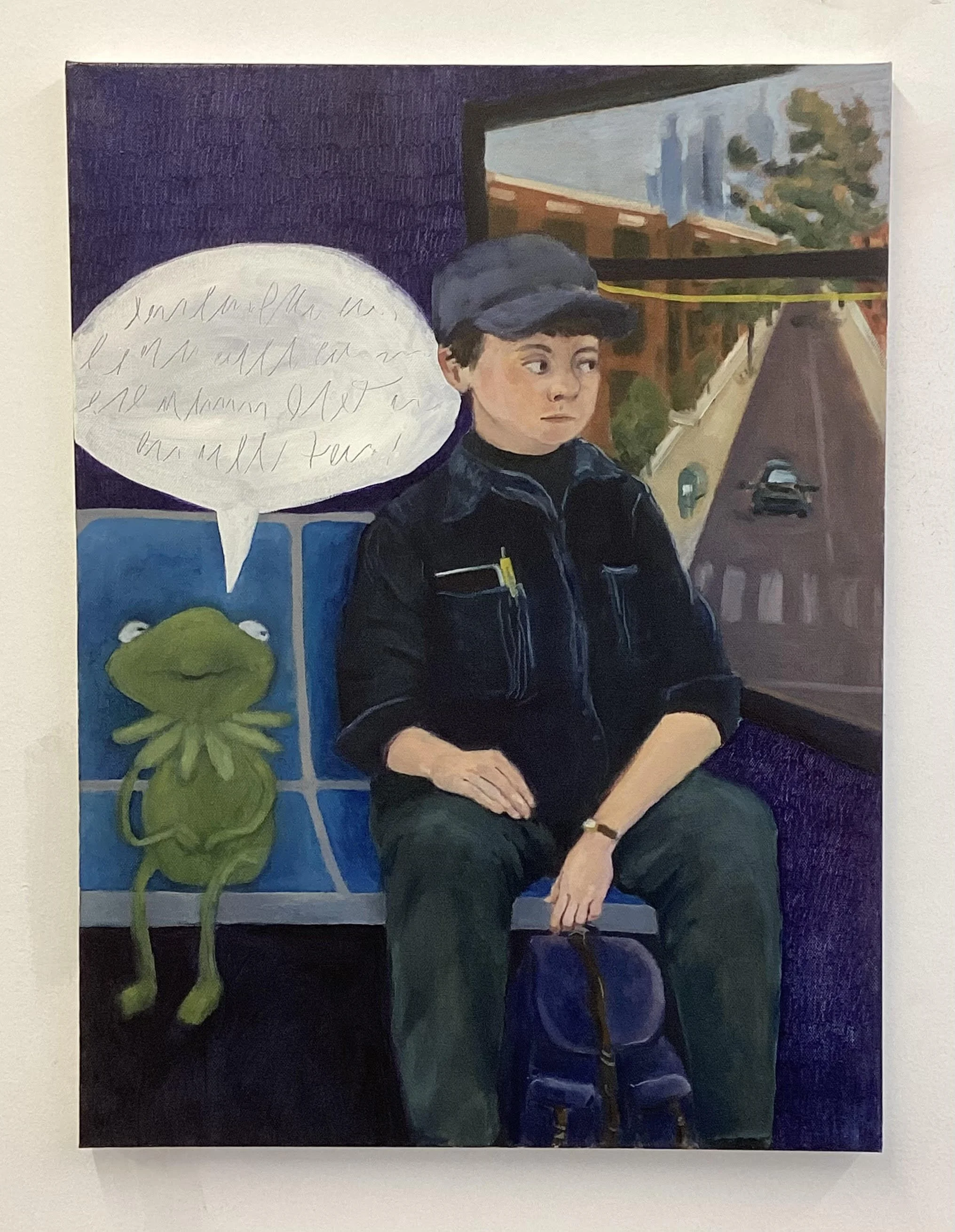 "Can't Ignore the Frog!" Oil on Canvas, 18" x 24",  2025. 