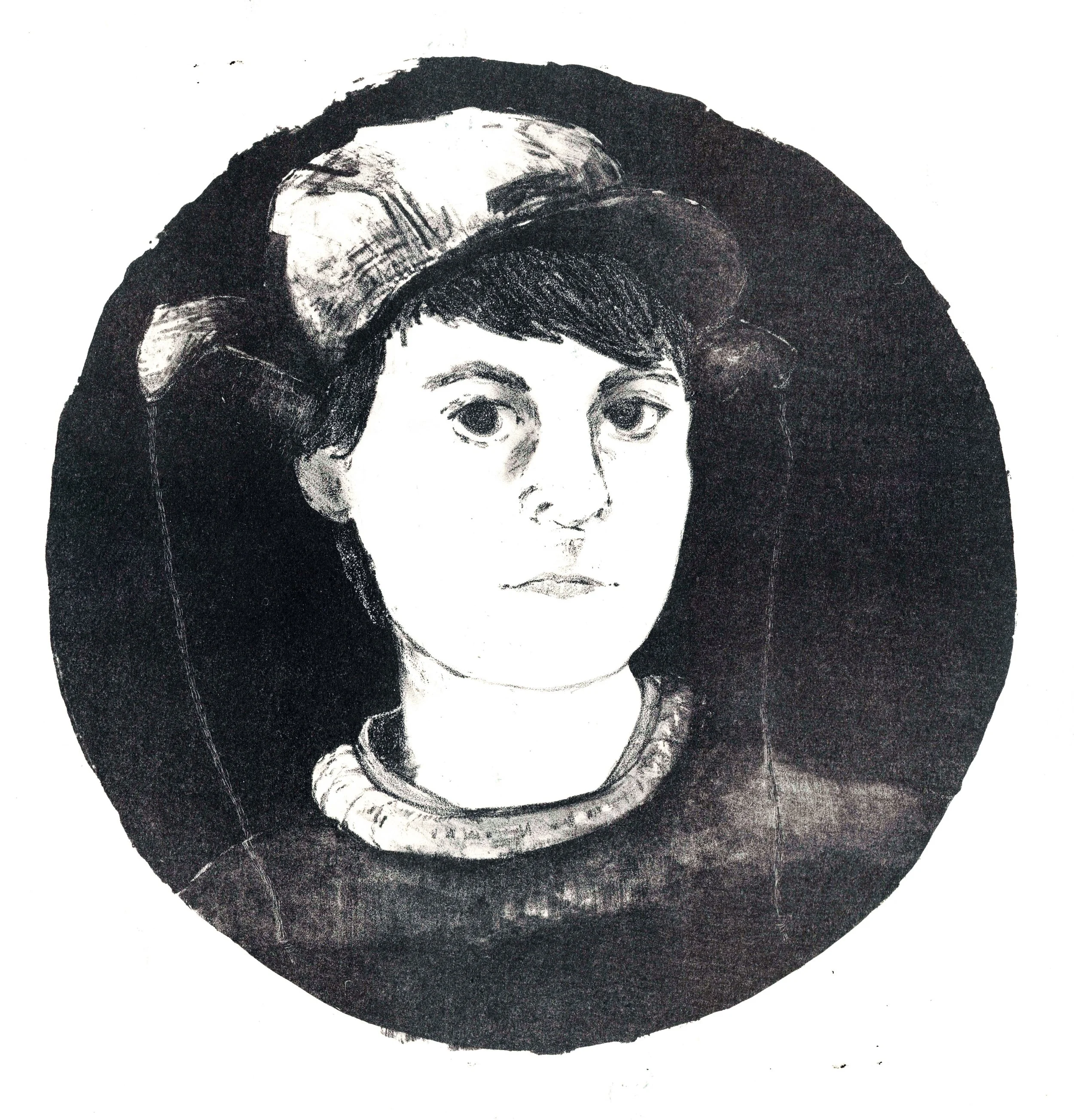 "Mirror", 12" x 12", Lithograph print. 2025. 
