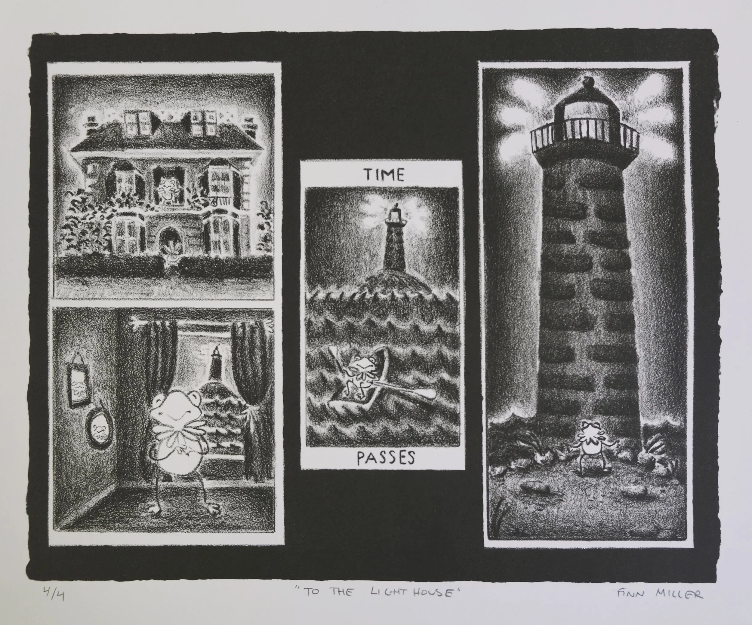 "To the Lighthouse", 11"x17", Lithograph print. 2025. 