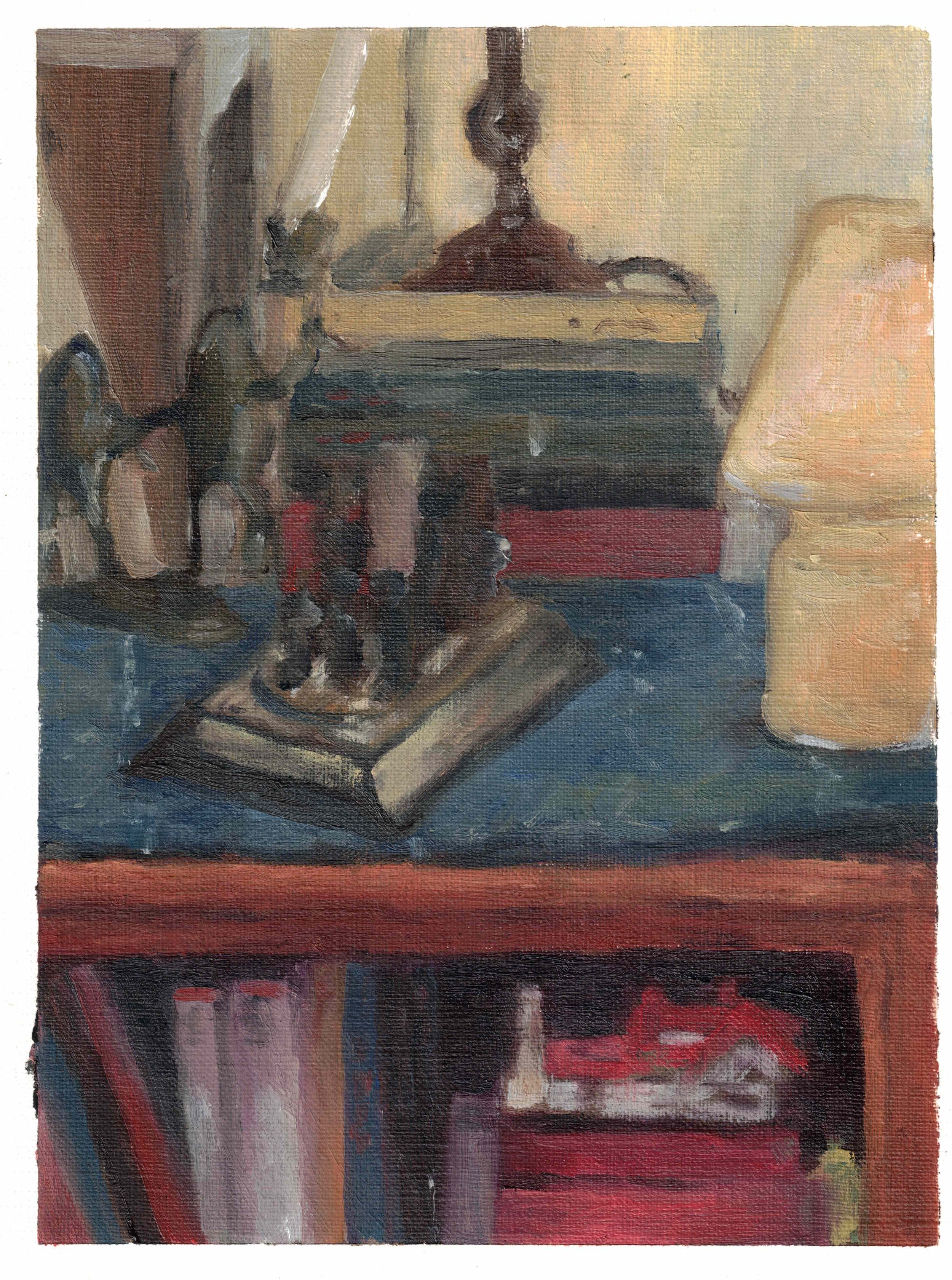 Oil on paper, 8" x 10", 2024.
