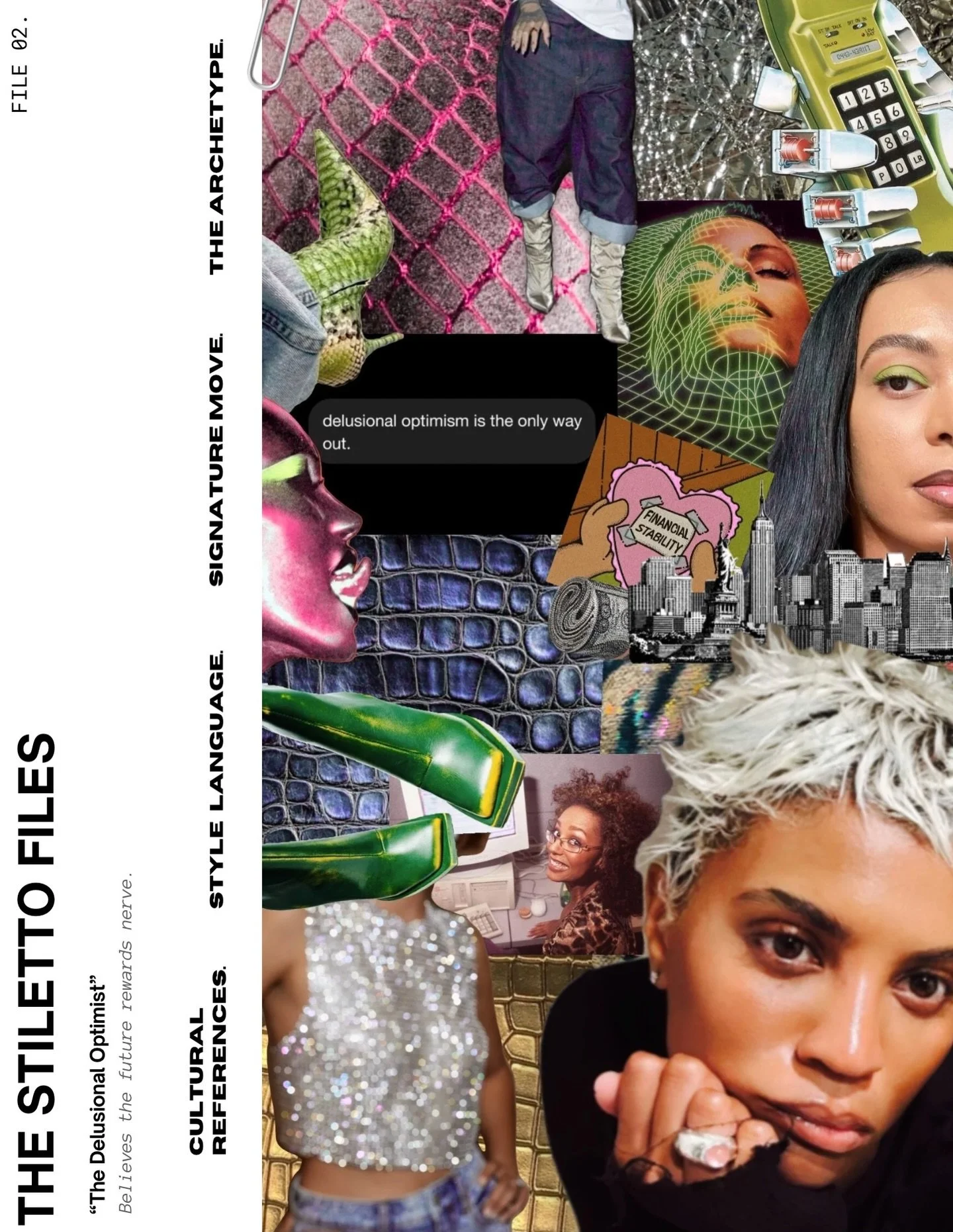 &bull; FILE 02: The Delusional Optimist 🧠✨

&mdash; She exists just beyond the constraints of her surroundings.

Others perceive the impractical,
as she recognizes the potential yet to be realized.

Her imagination isn&rsquo;t mere fantasy, but a ma