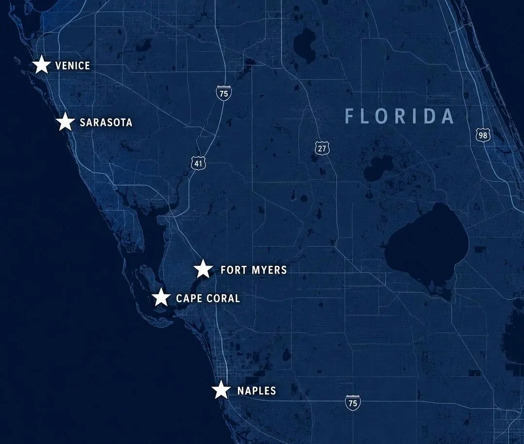 Service Areas - Venice, Sarasota, Fort Myers, Cape Coral