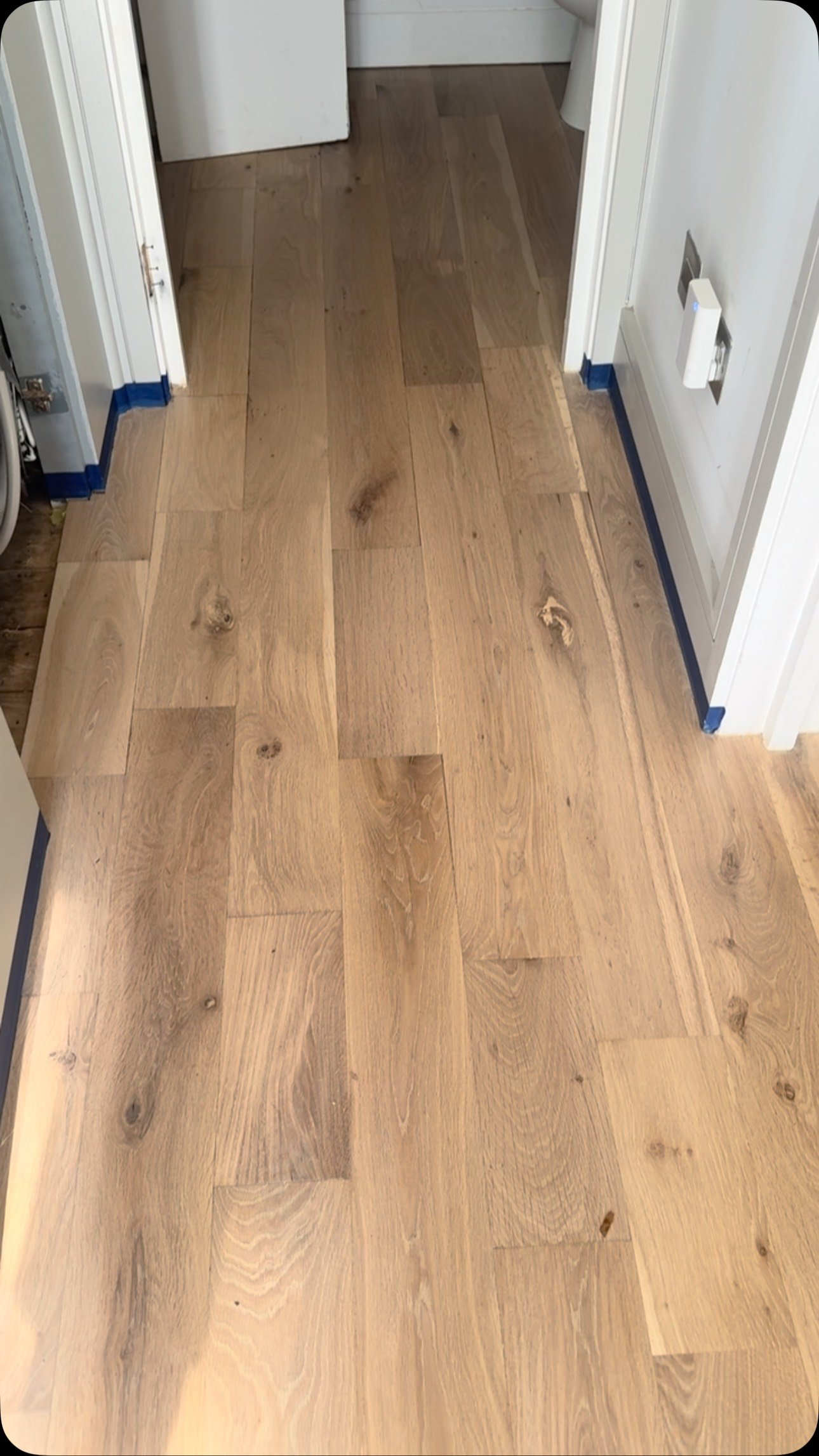 Re-surfacing solid oak floor.