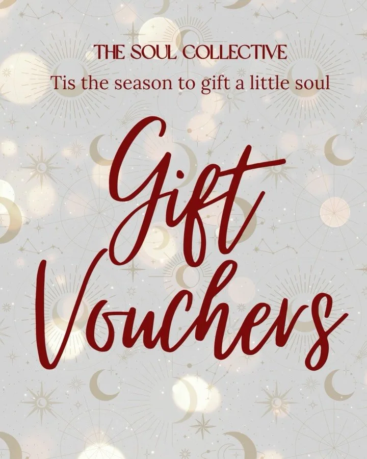 Gift a little Soul this season 🎁

The Soul Collective gift vouchers are now available, and redeemable against all of my services* including&hellip;
✨Sacred Circles
✨Manifest &amp; Brew
✨Crystal Workshops
✨The Witchy Book Club
✨The Motherhood Journal