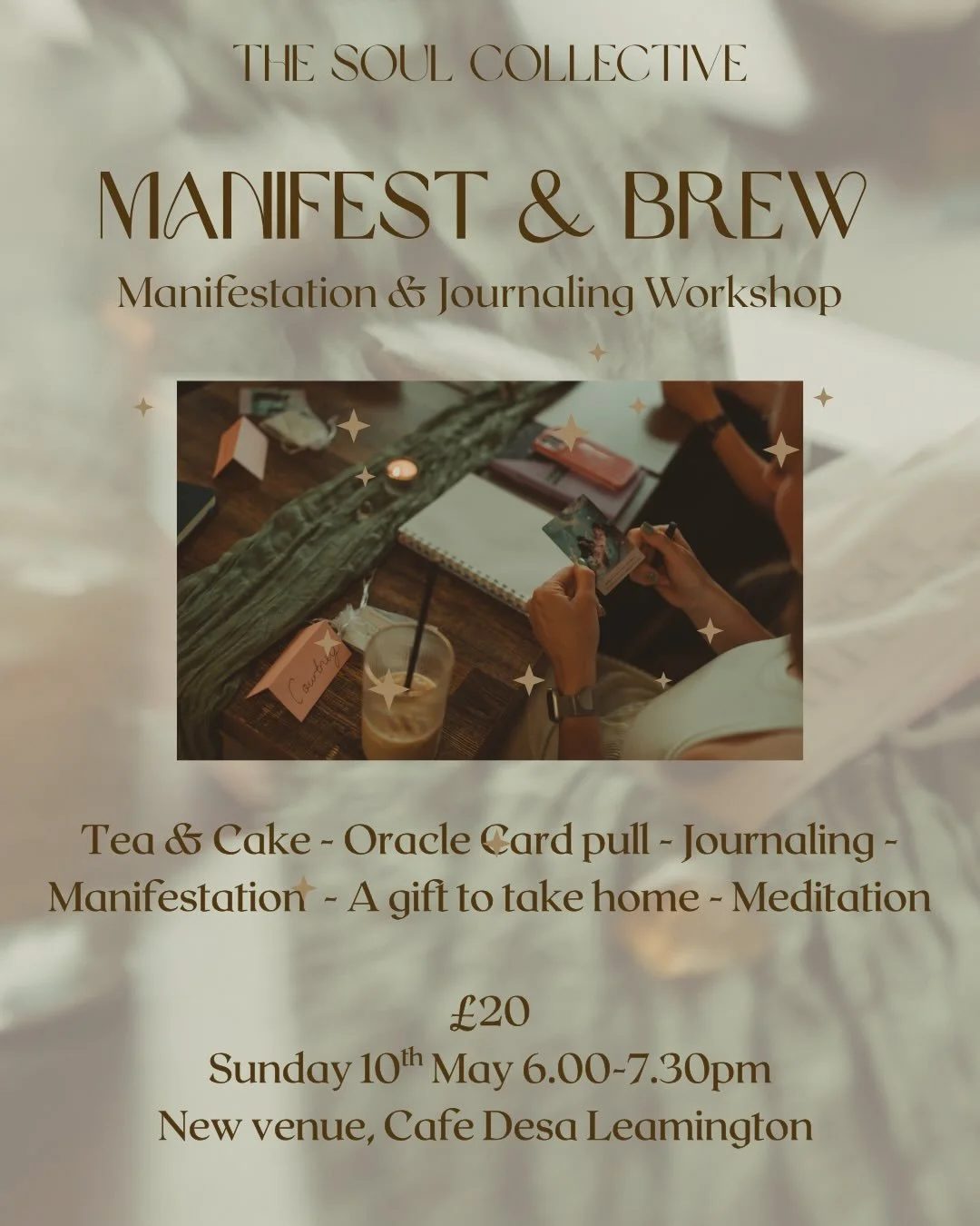 MANIFEST &amp; BREW ☕️ FIRST BIRTHDAY SPECIAL 🧁

Can you believe it&rsquo;s been a year since our first Manifest &amp; Brew session 🤩 expect a few extra treats and surprises at this very special session. 

Join me at our new venue @desa_cafe for yo