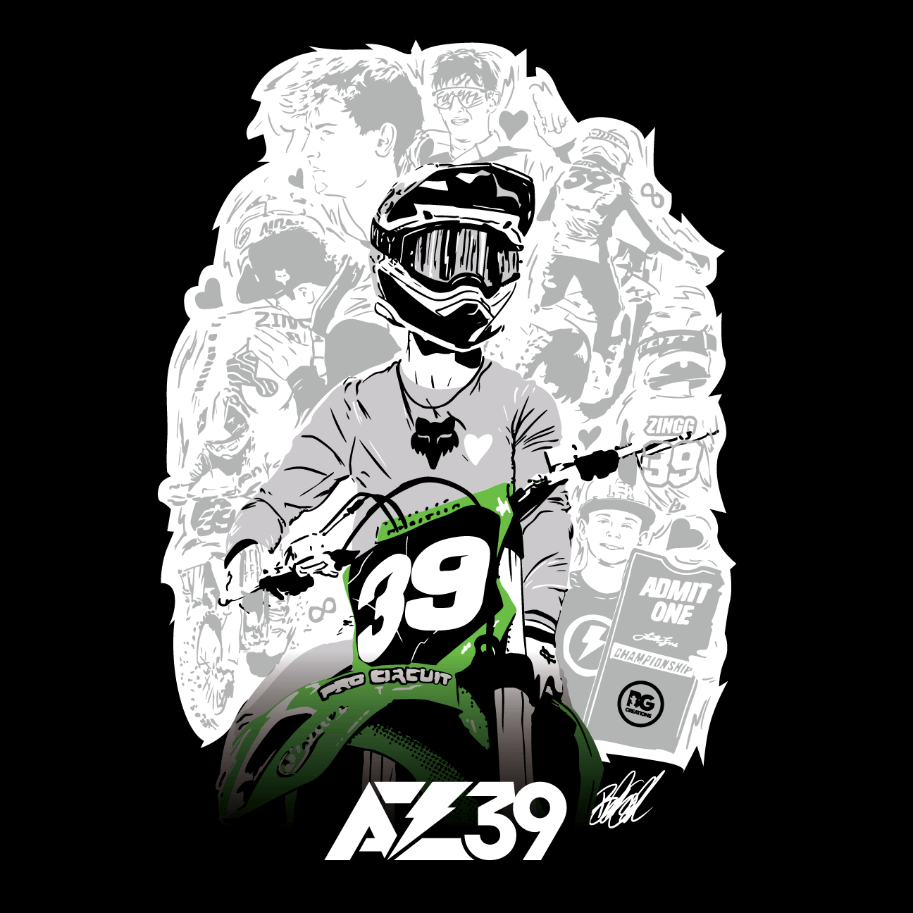 BEE G + AZ39 COLLAB Pullover Hoodie