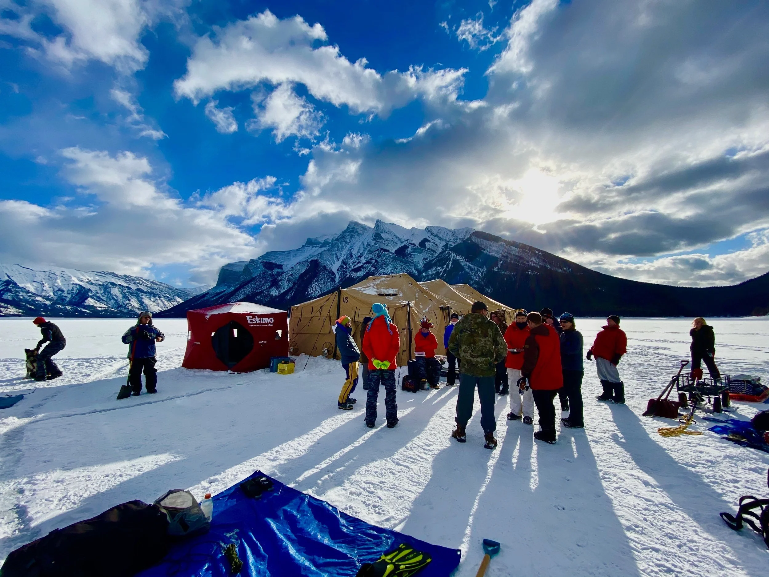 wrapping up day one on Lake Minnewanka, Banff National Park