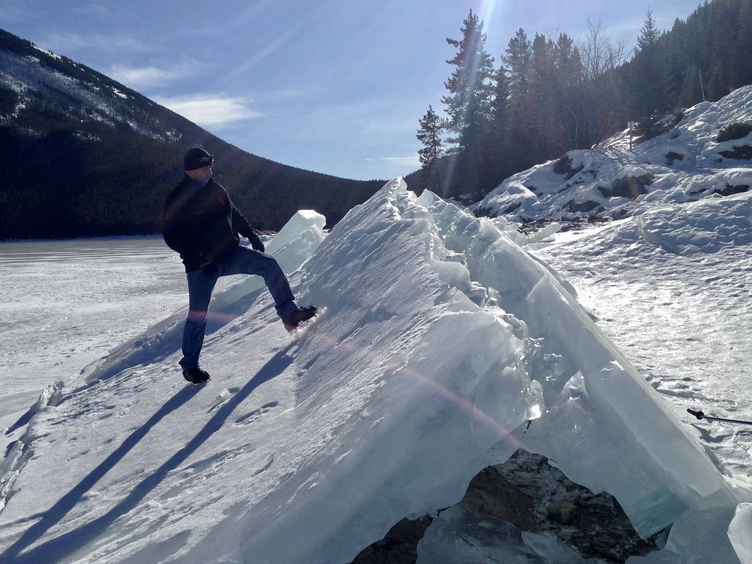 Terry standing on an ice heave