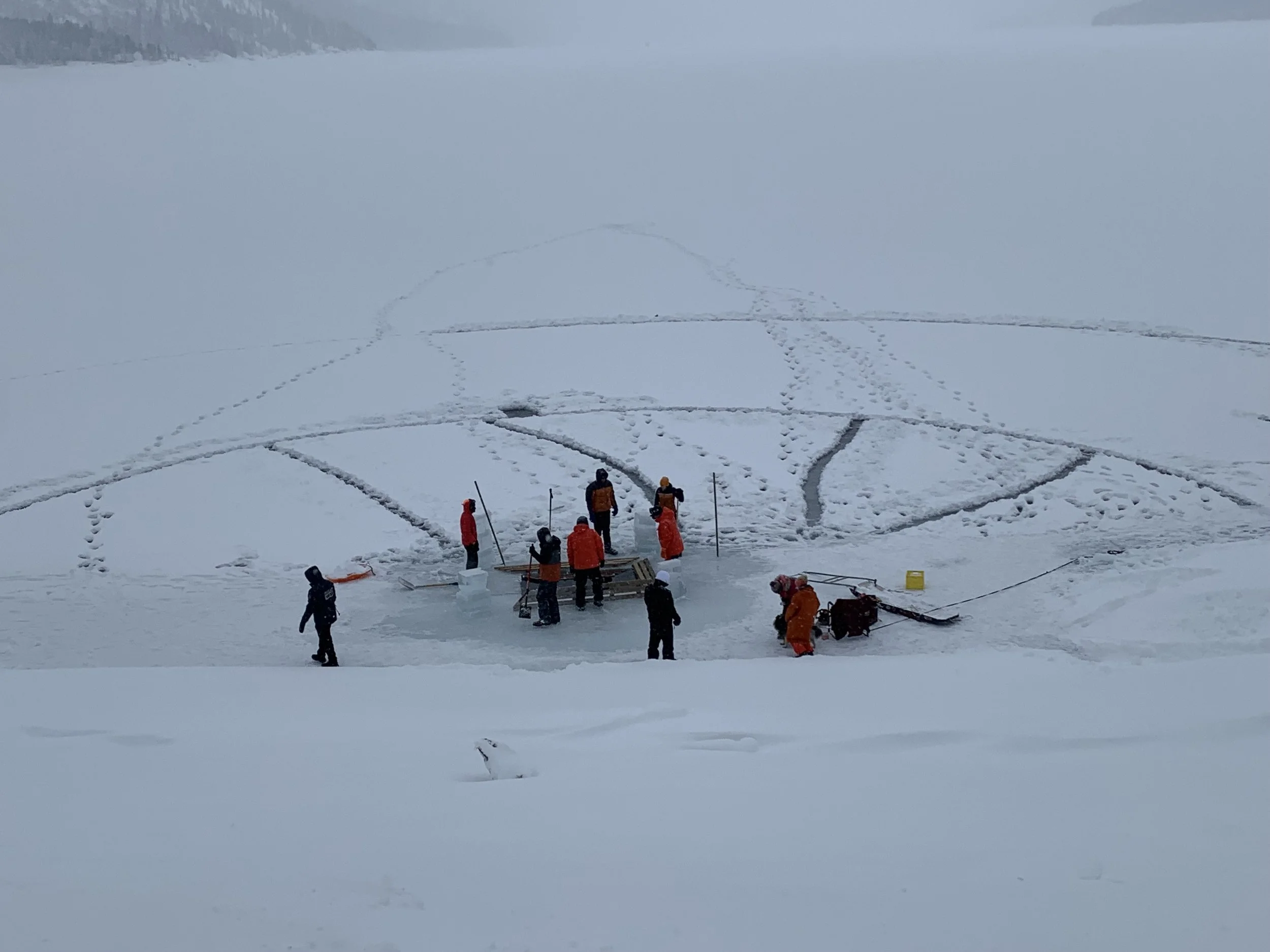 sometimes the weather dictates where and how we set up