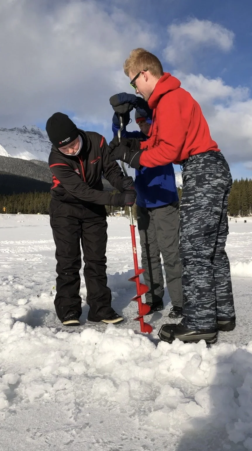 making burp holes with the auger