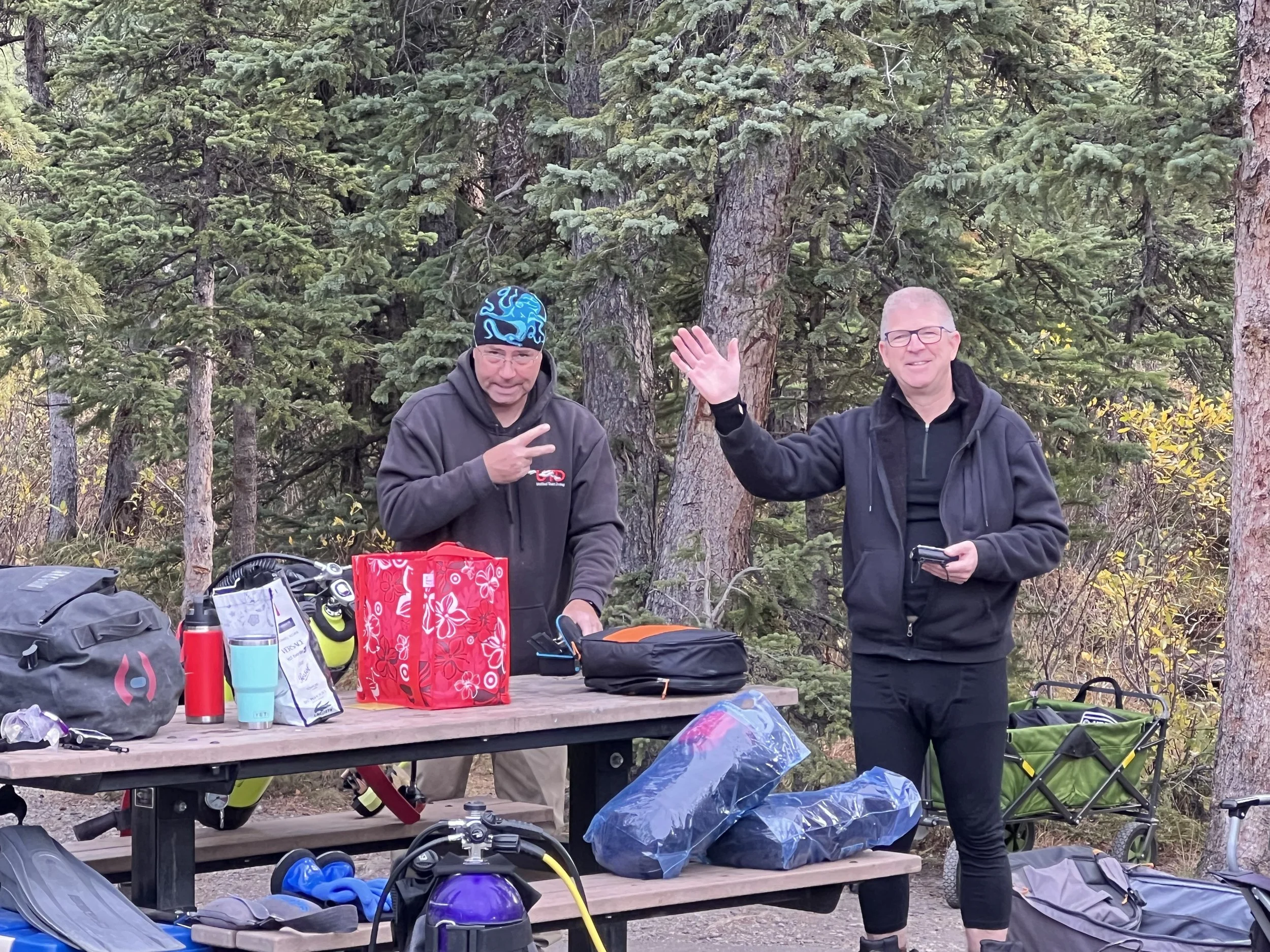 refresher dives at Forget-me-not Pond, Alberta