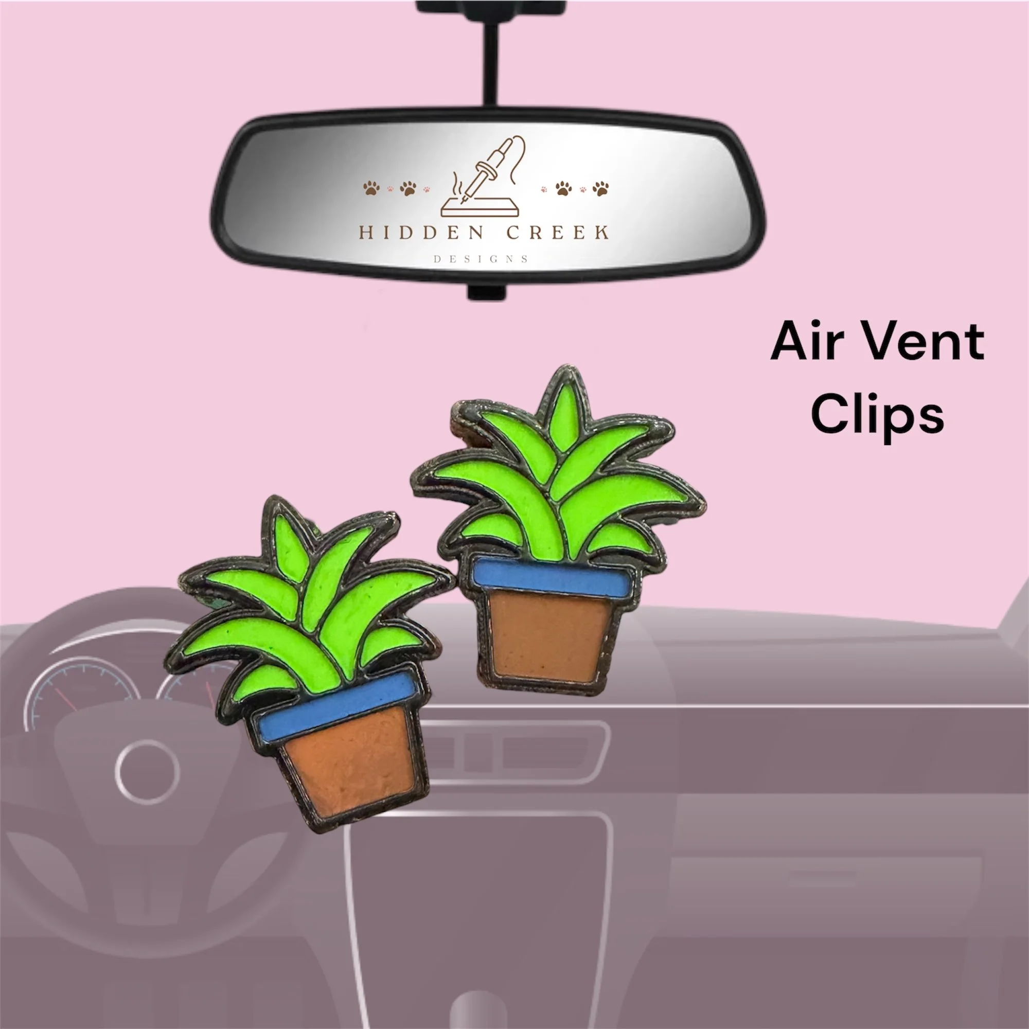 Potted plant vent clips