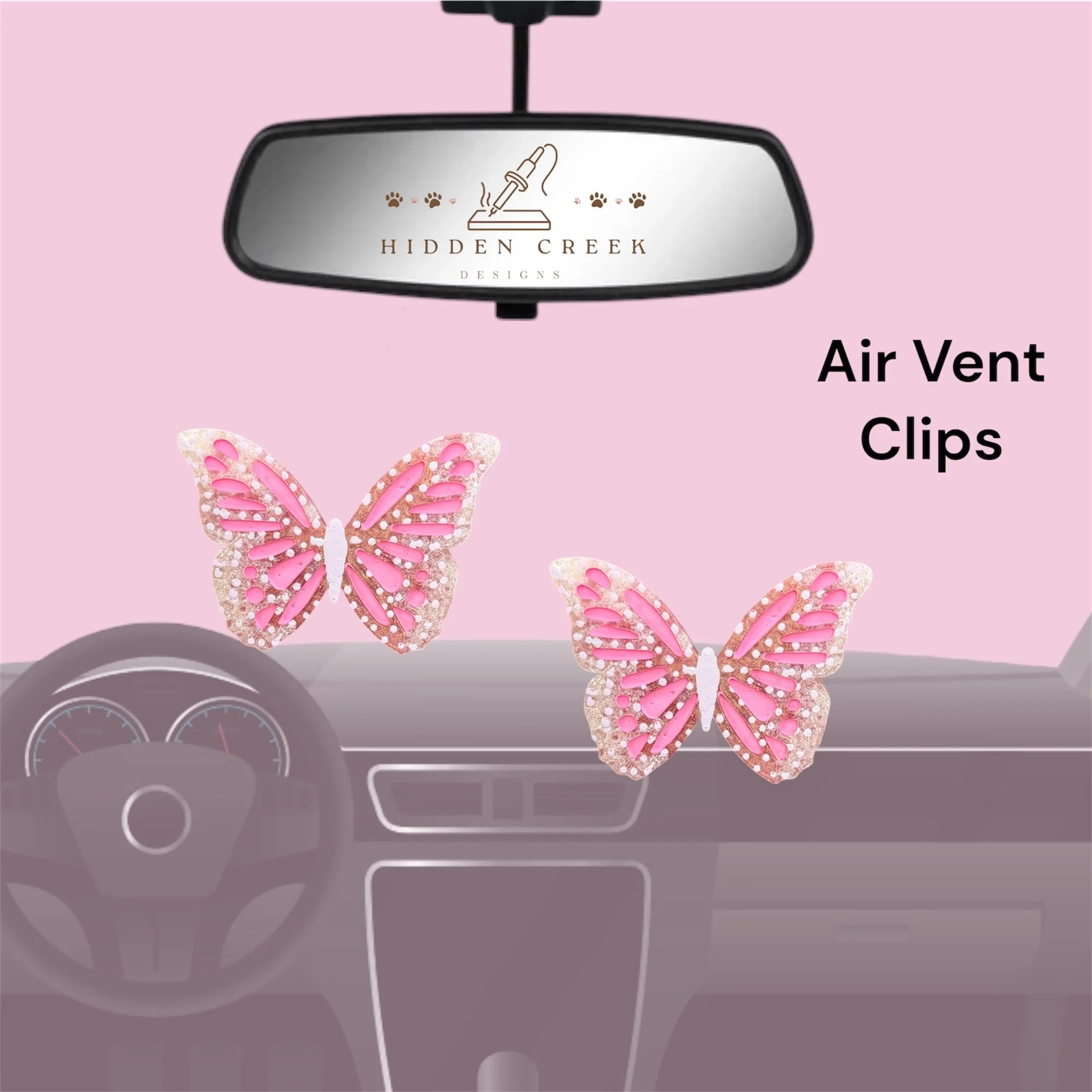 Butterfly vent clips