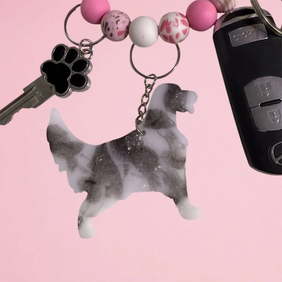English setter keychain