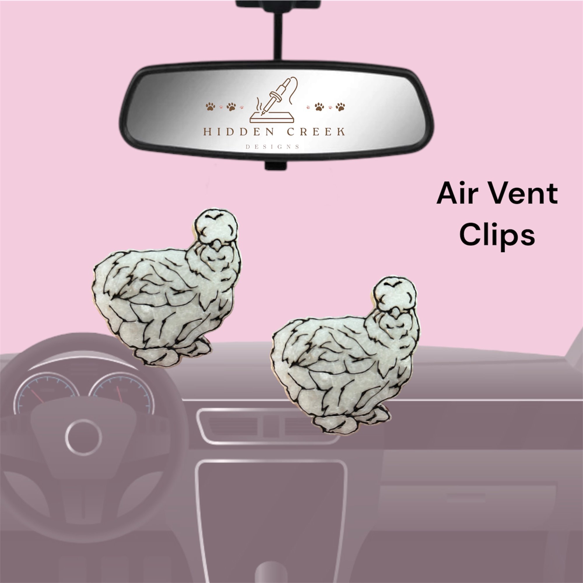 Silkie chicken vent clips