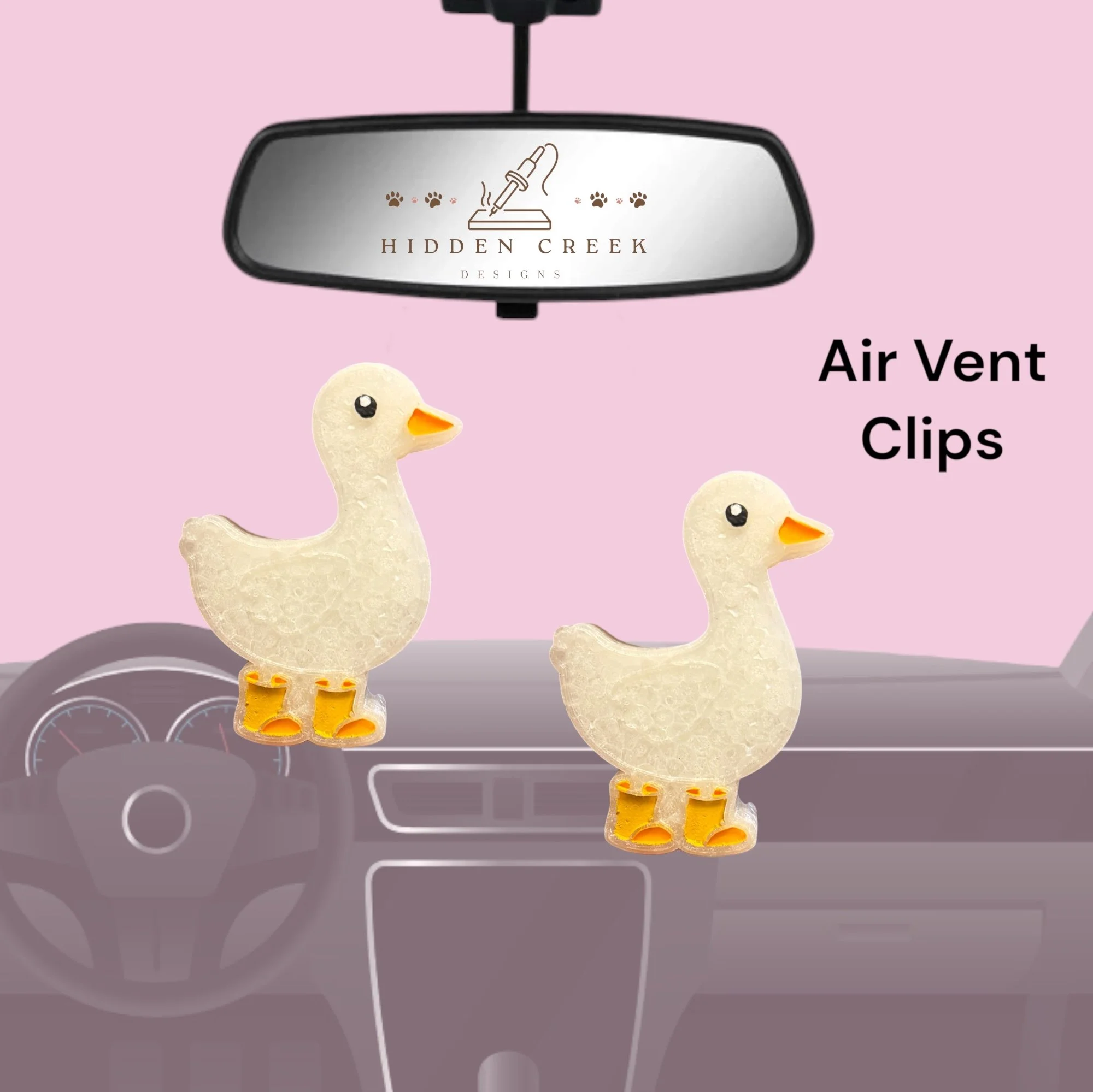 Duck with boots vent clips