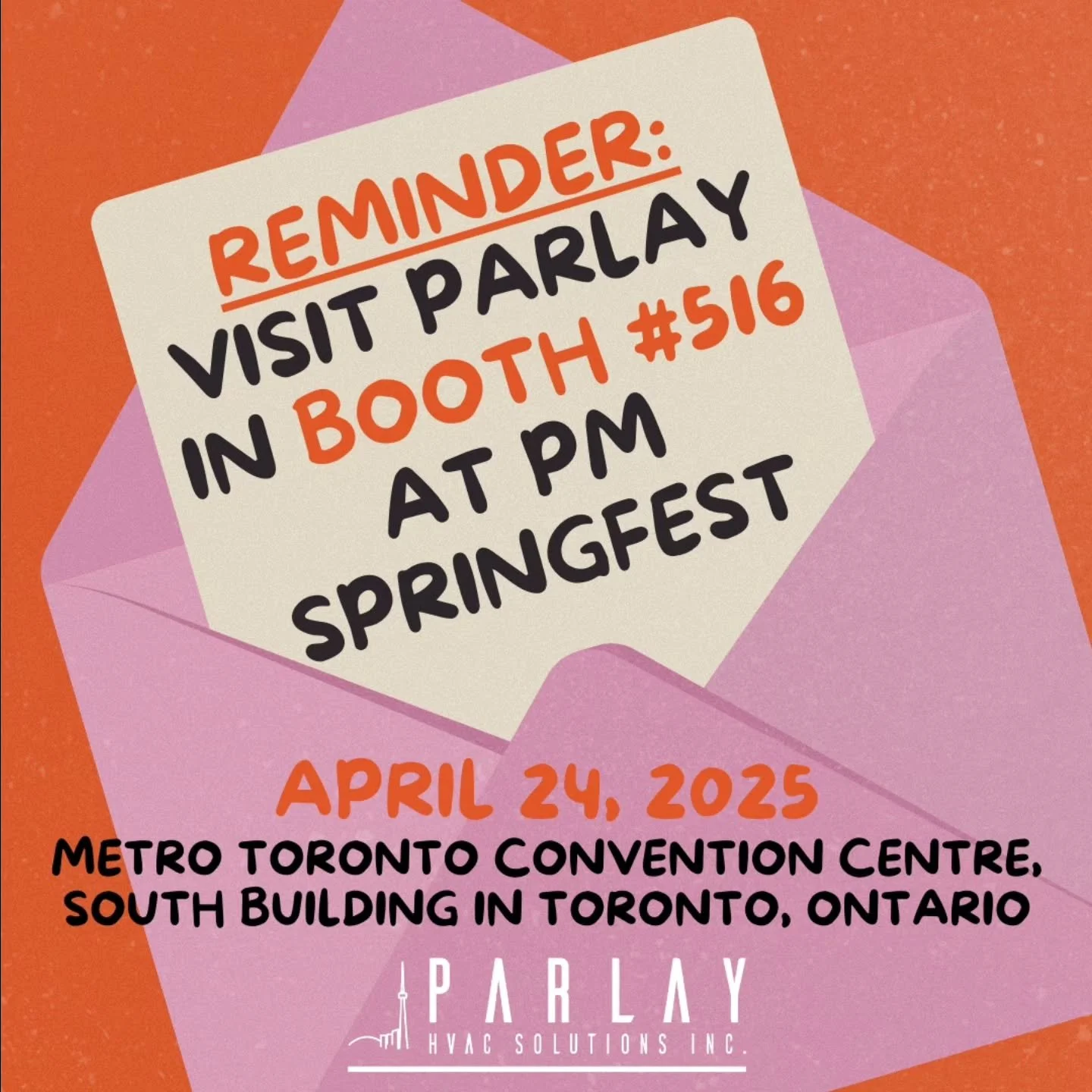Come by and see us in Booth #516 at PM Springfest! We will also have the lead of the technical support team there with us, to answer any and all of your questions! #pmspringfest #pmspringfest2025 #hvactoronto #hvacdistributor #hvaclife