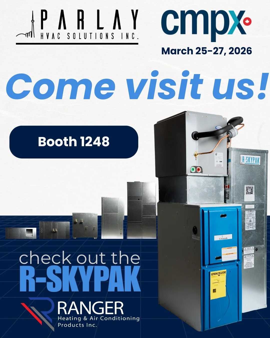 We&rsquo;re excited to be at CMPX 2026! Only 2 weeks away!
If you&rsquo;re attending the show, stop by Booth 1248 and meet the team from Parlay HVAC Solutions.
Come see what we&rsquo;re working on, talk shop, and learn how we&rsquo;re helping raise t