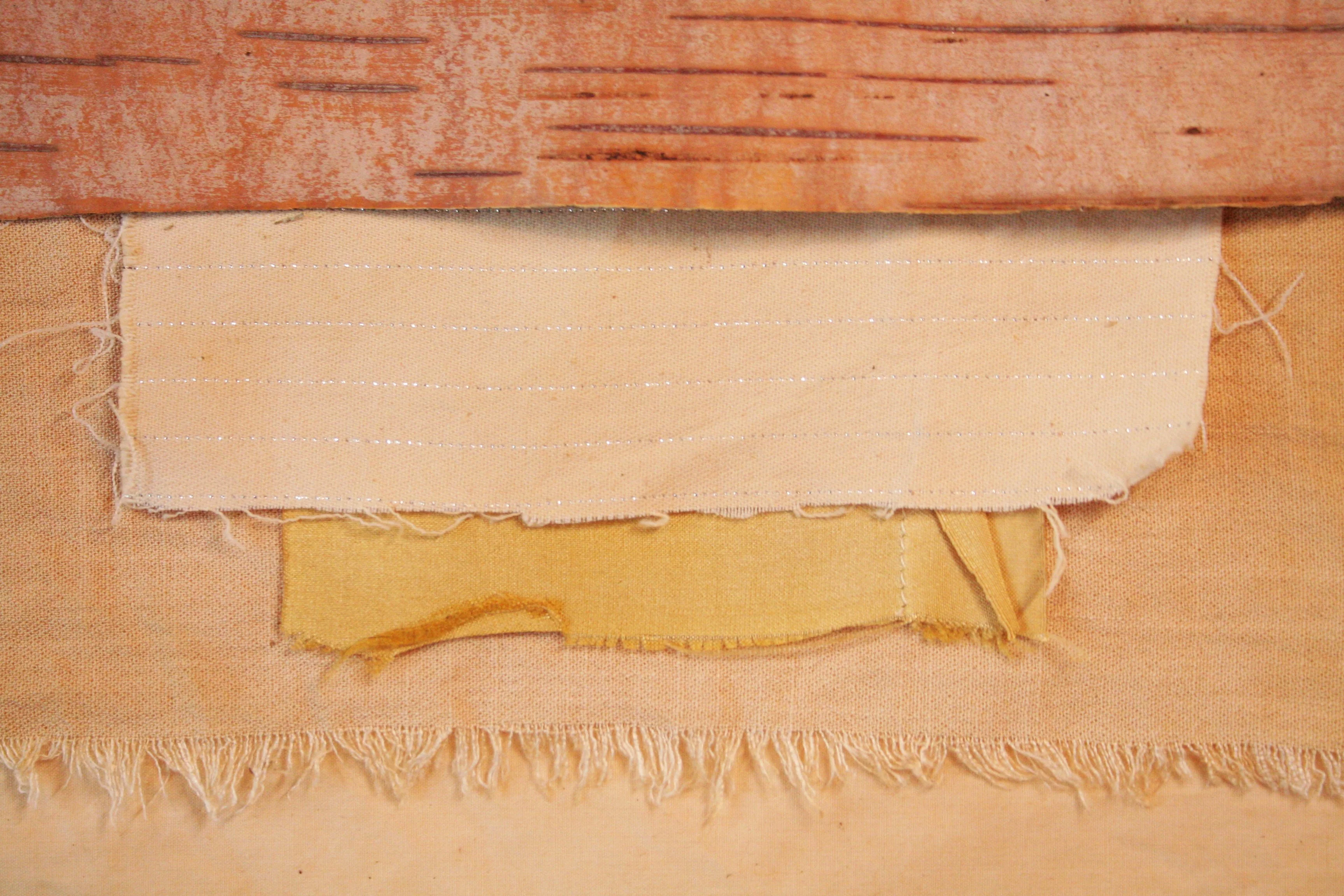 Écorce de bouleau sur lin et soie