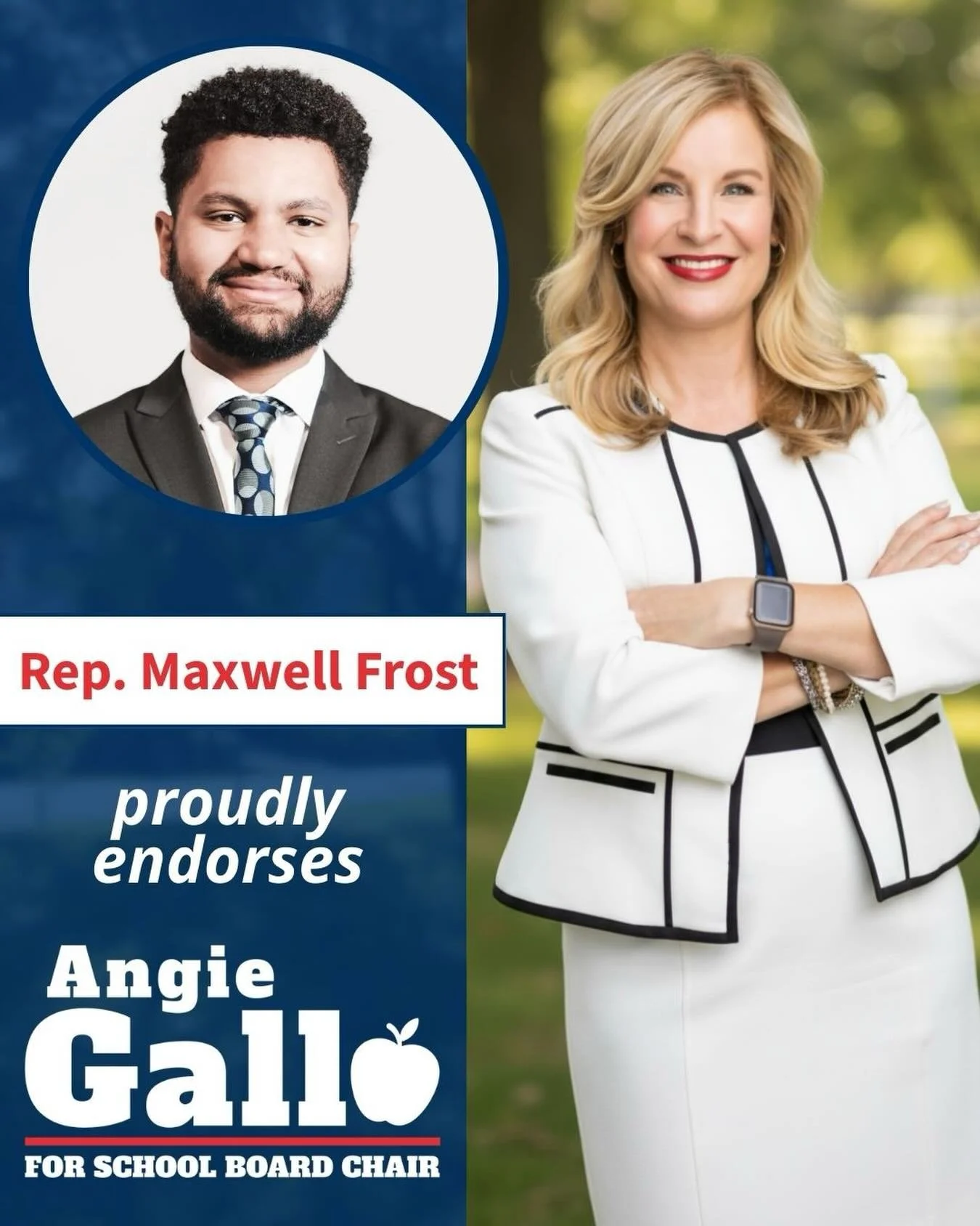 ENDORSEMENT ALERT: &ldquo;I&rsquo;m proud to endorse Angie Gallo for School Board Chair because she is a proven leader who champions public education for Orange County&rsquo;s students, families, educators, and communities. Angie has consistently wor
