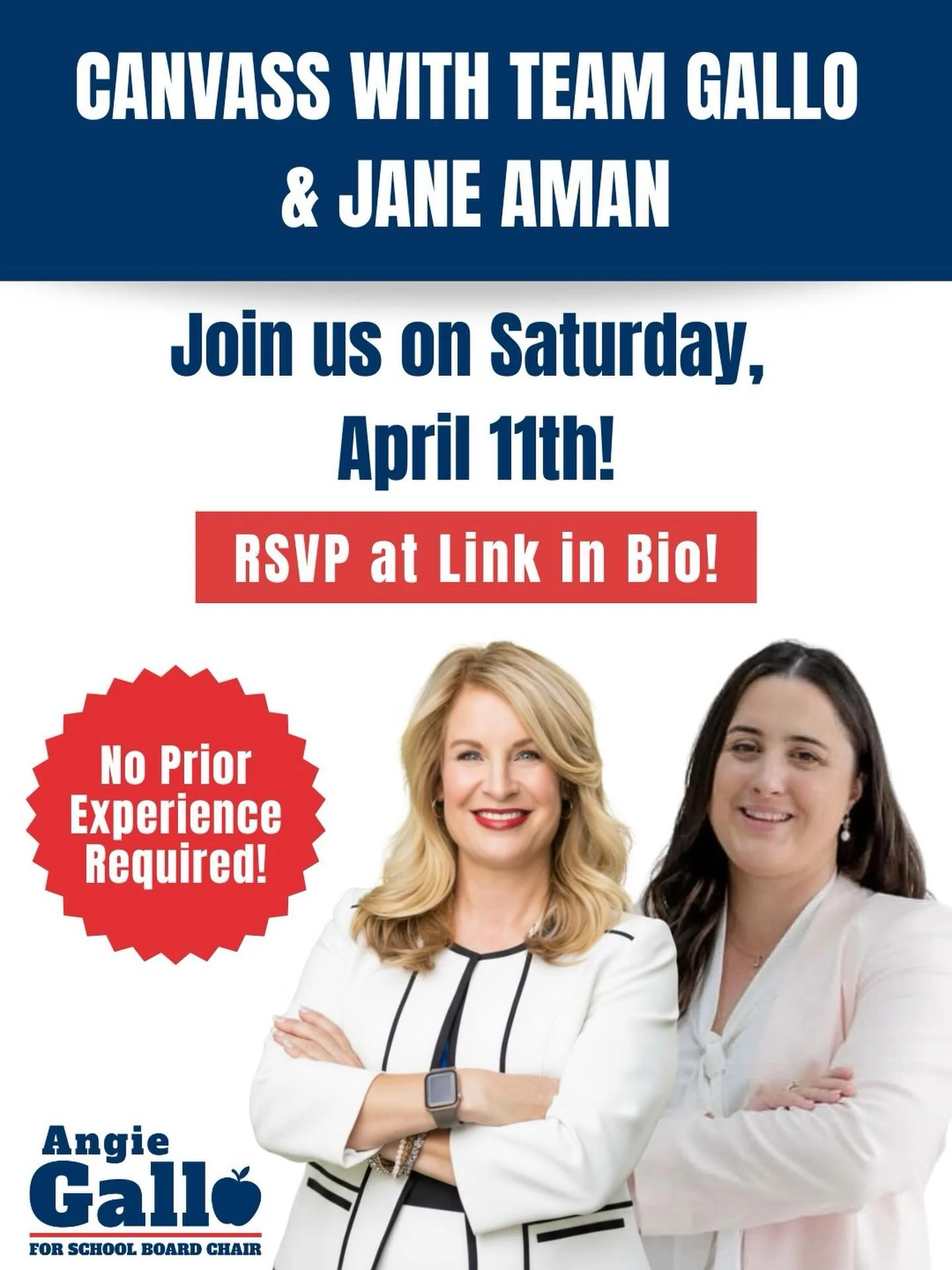 So excited to announce that we&rsquo;ll be out canvassing with Jane Aman (@janeforflorida) this Saturday, April 11th! 🗣️

Join us as we connect with neighbors, discuss key issues, and share our vision for a brighter future.

No prior experience is r